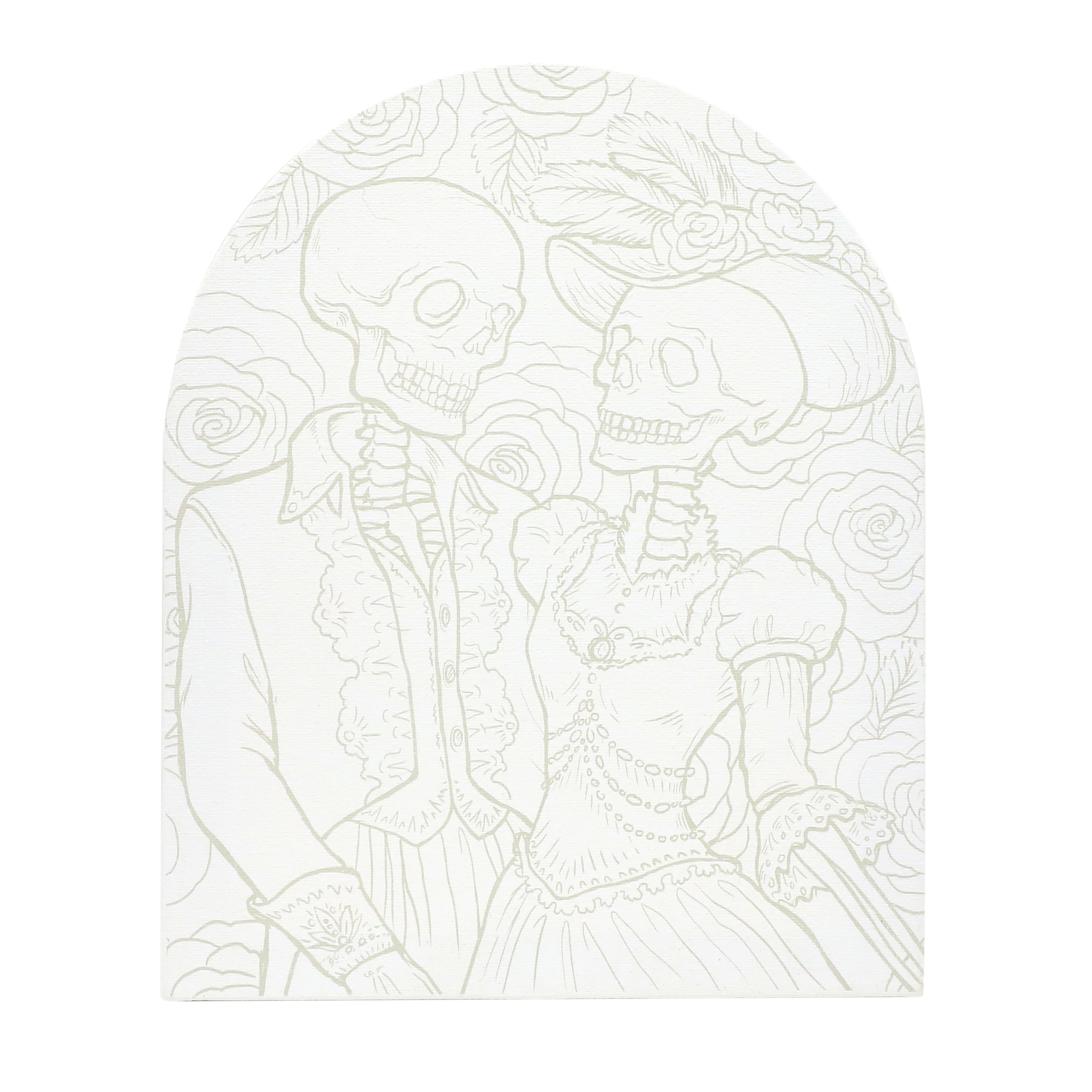 9" x 11" Skeleton Couple Arch Canvas Painting Kit by Craft Smart®