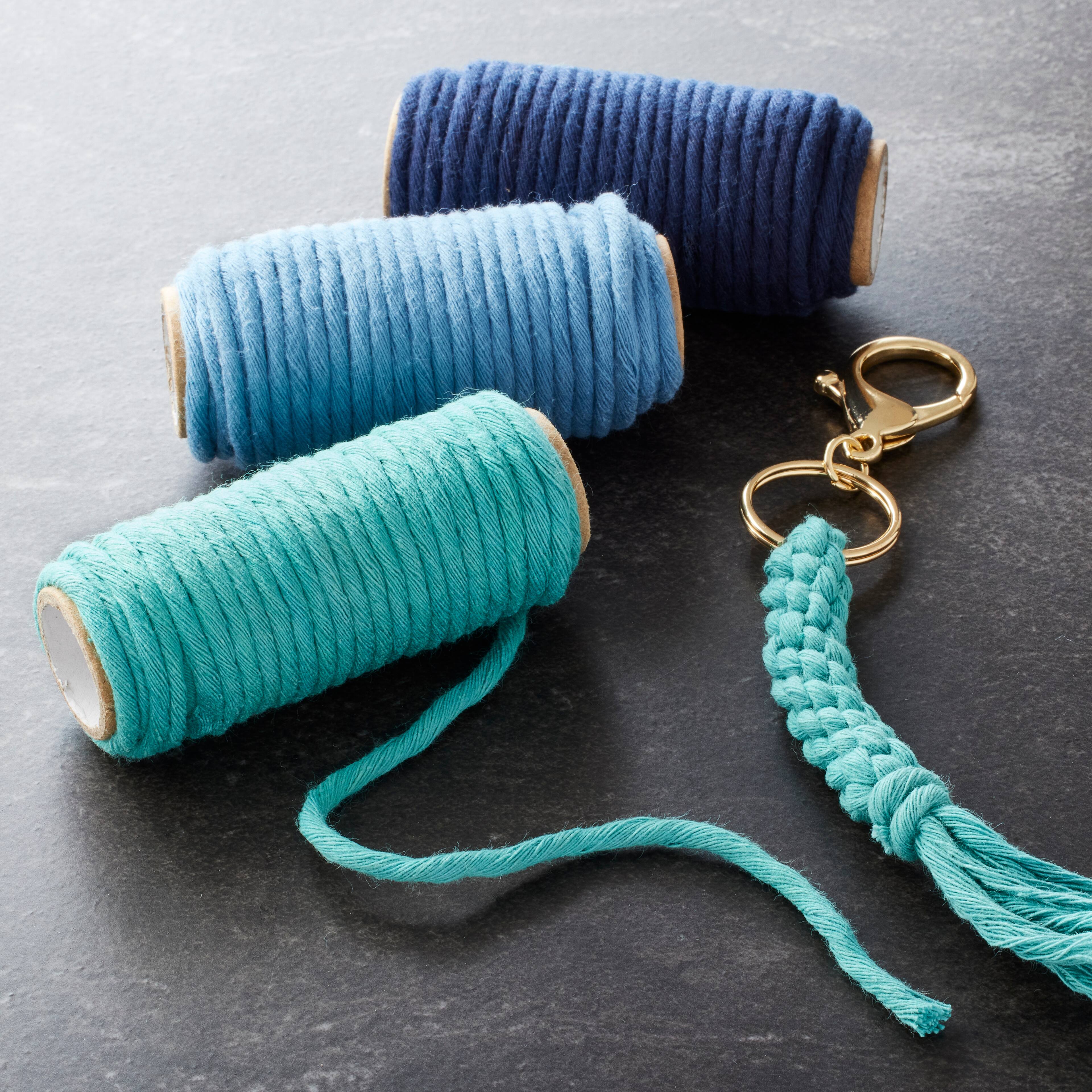 6 Packs: 3 ct. (18 total) 3mm Blue Cotton Macramé Cords by Bead Landing™