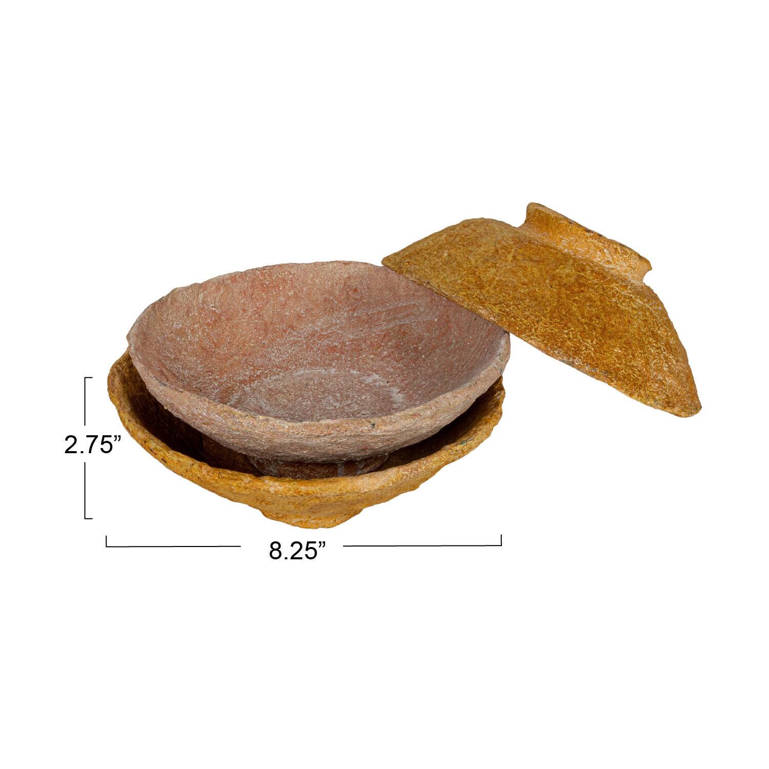 Hello Honey® 8.25" Round Paper Pulp Bowl Set, 3ct.