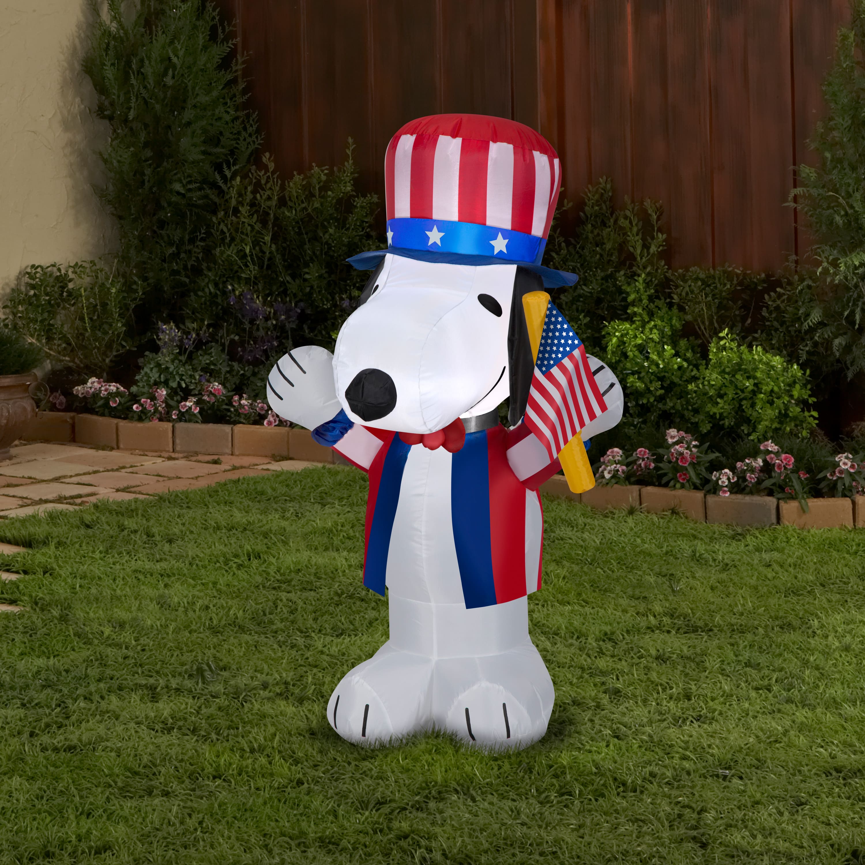 3.5ft. Airblown® Inflatable Patriotic Snoopy