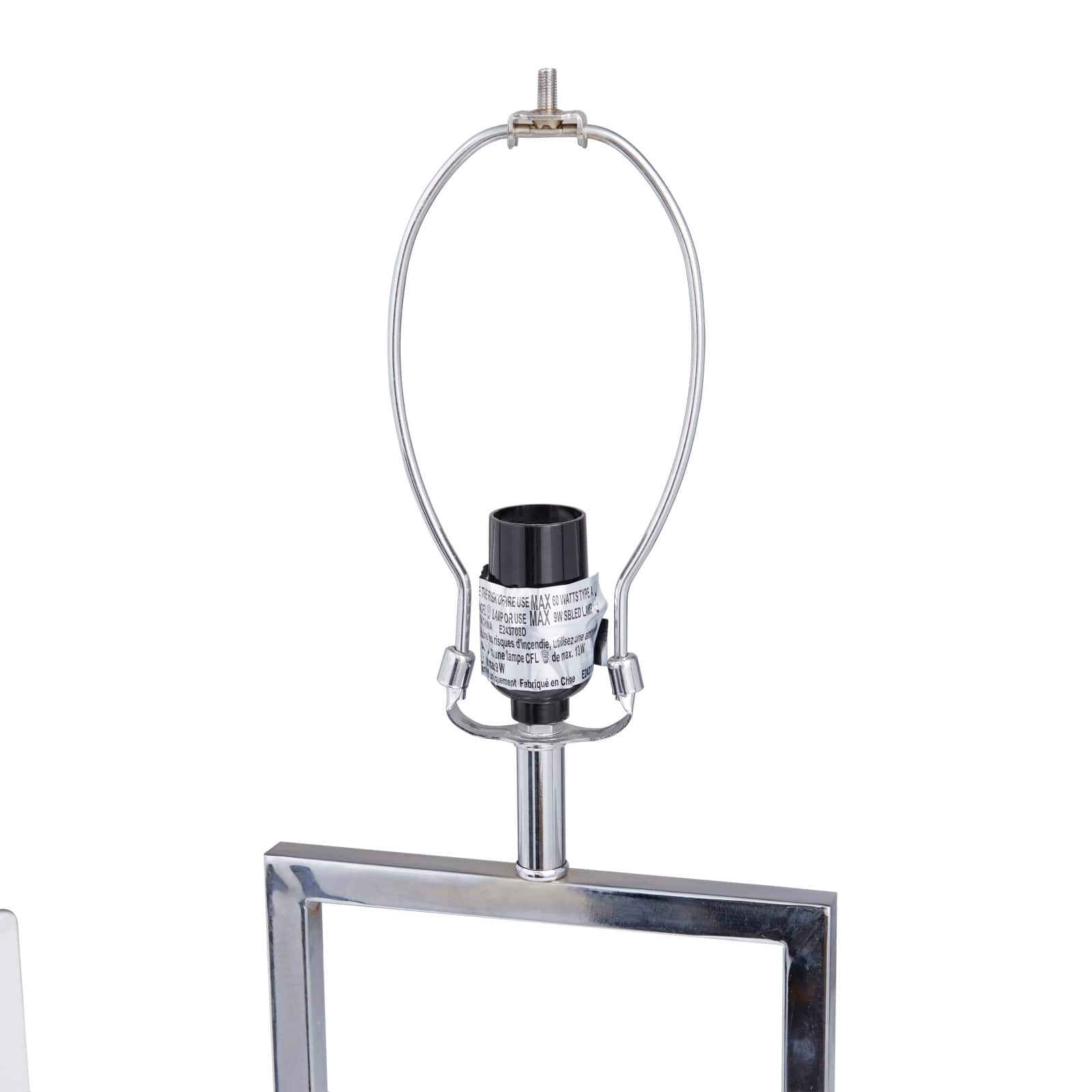CosmoLiving by Cosmopolitan Silver Marble Modern Table Lamp, 25" x 14" x 10"