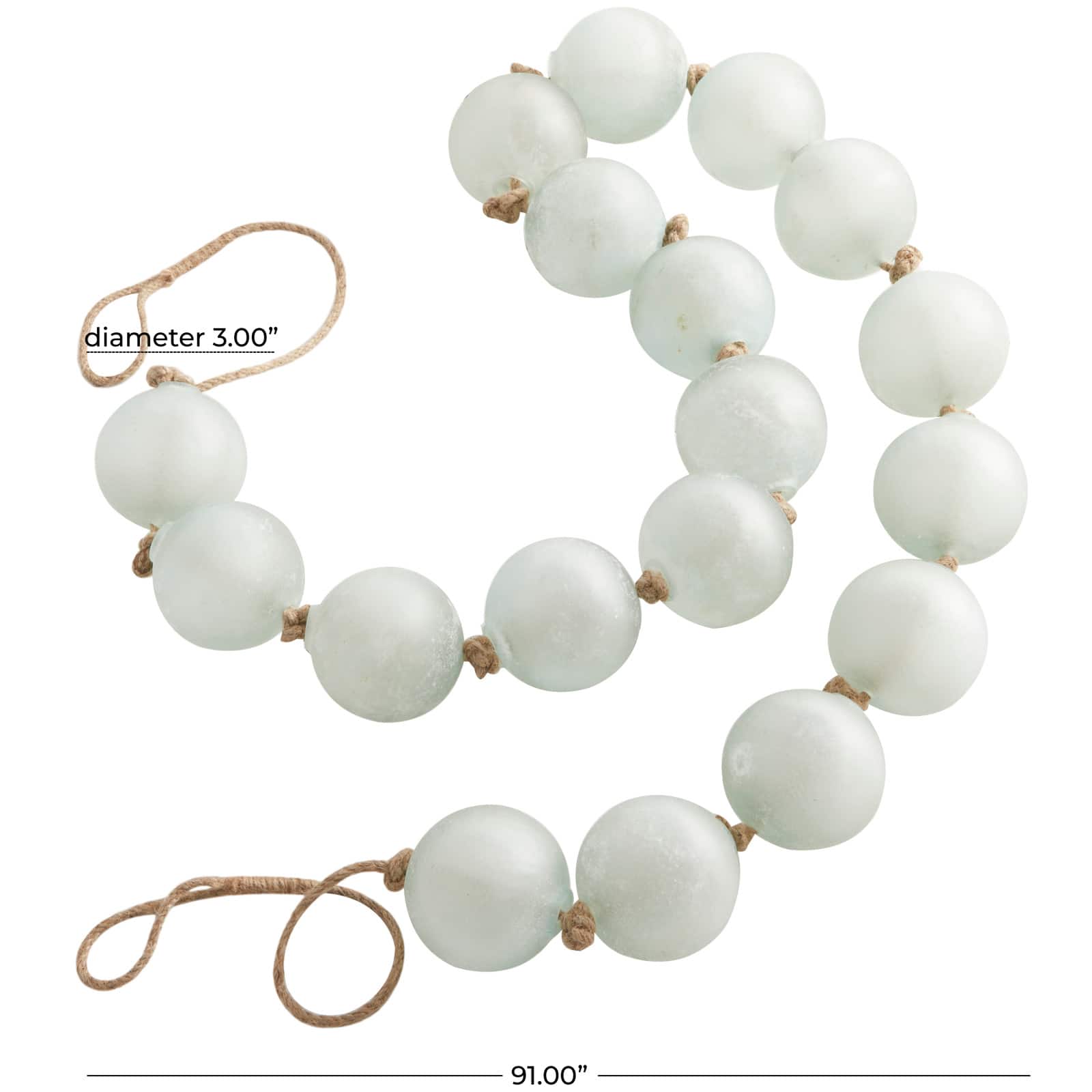 8ft. Extra Long Handmade Glass Beaded Garland with Tassels