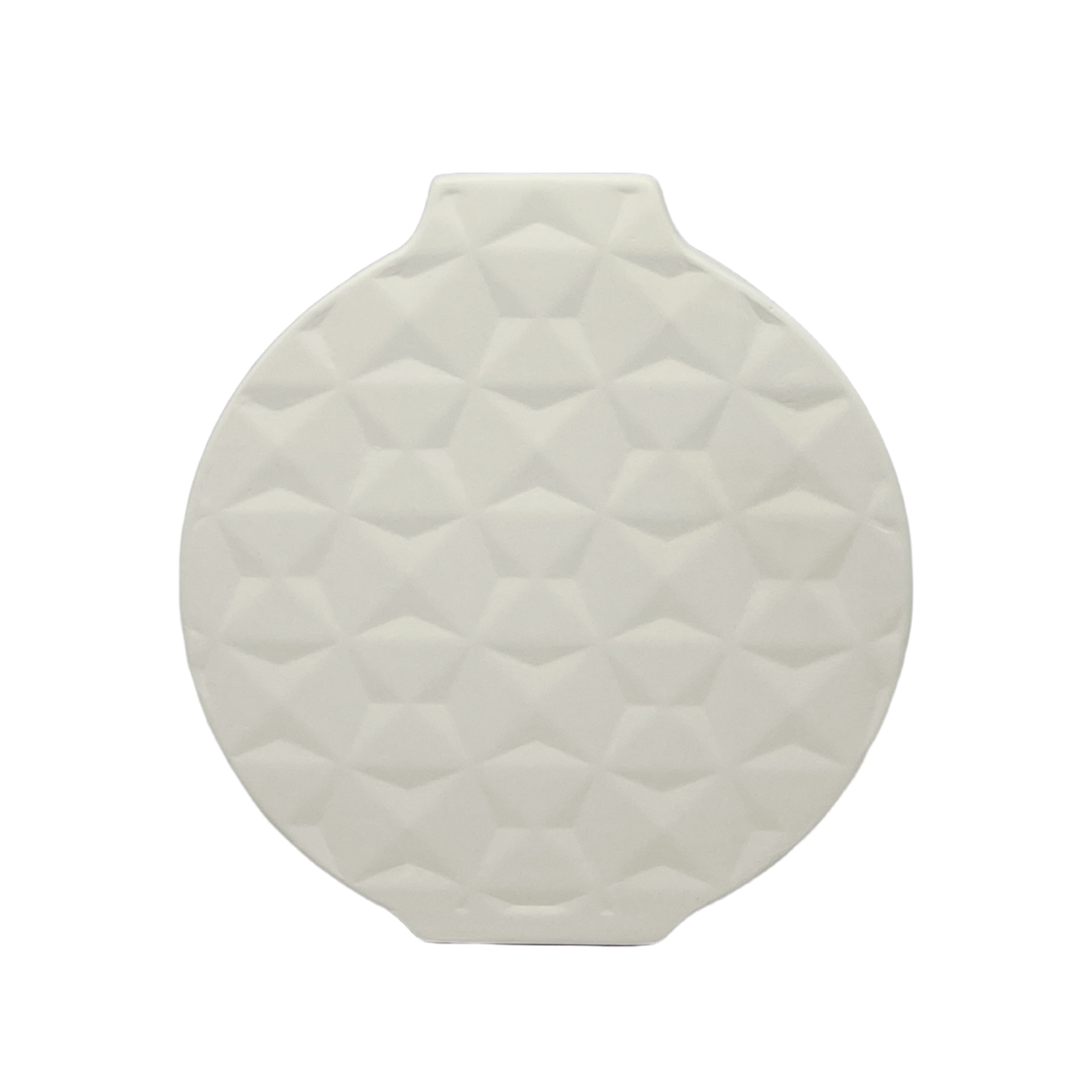 Jonathan Adler x Michaels 7.25" Embossed Geometric DIY Round Ceramic Vase