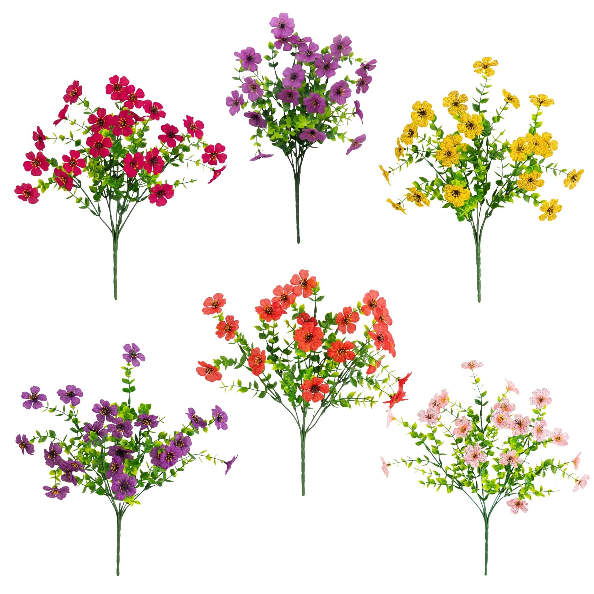 13" UV Resistant Artificial Daisy Bushes, 12ct.