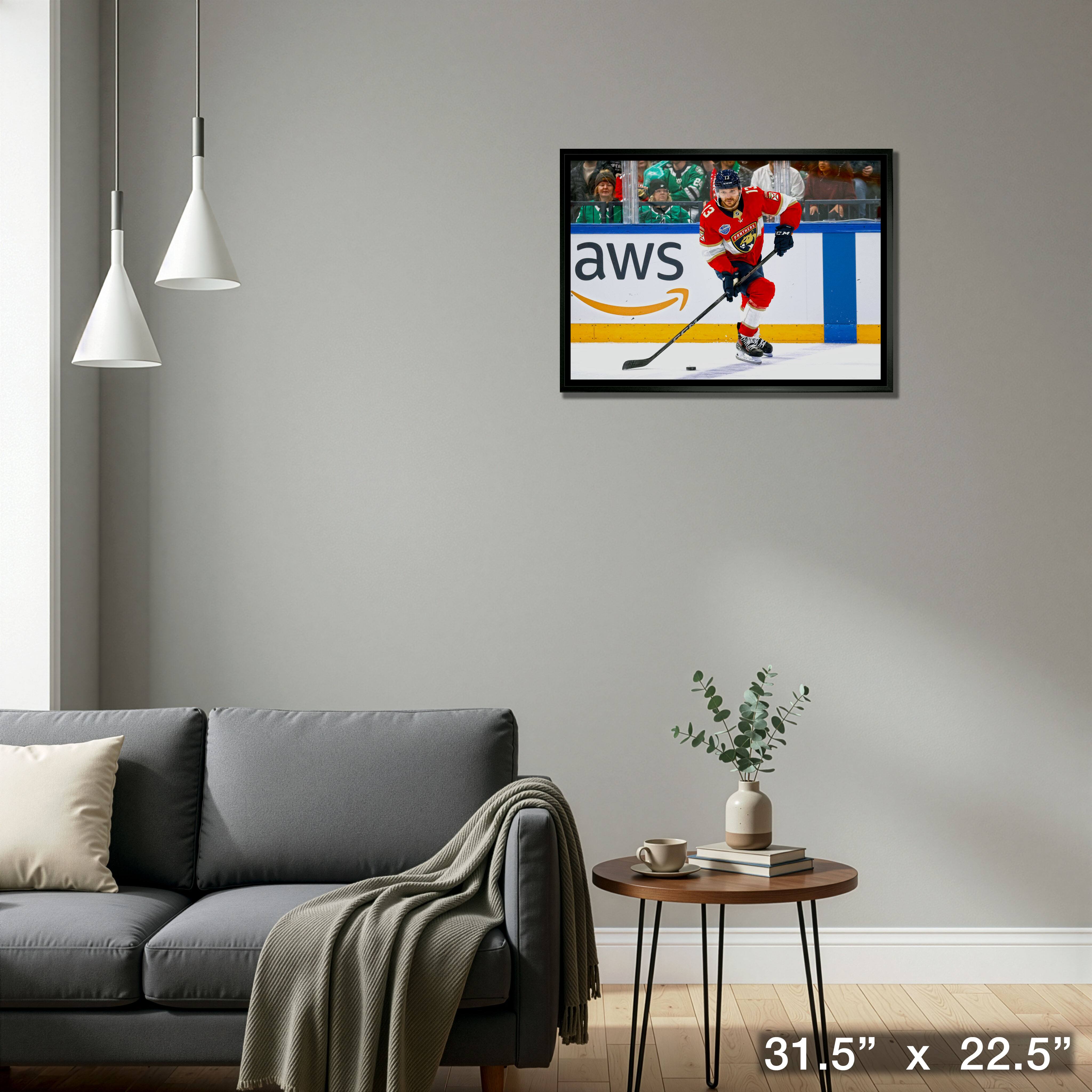 Sam Reinhart 20" x 29" Framed Canvas Florida Panthers 31.5" x 22.5"