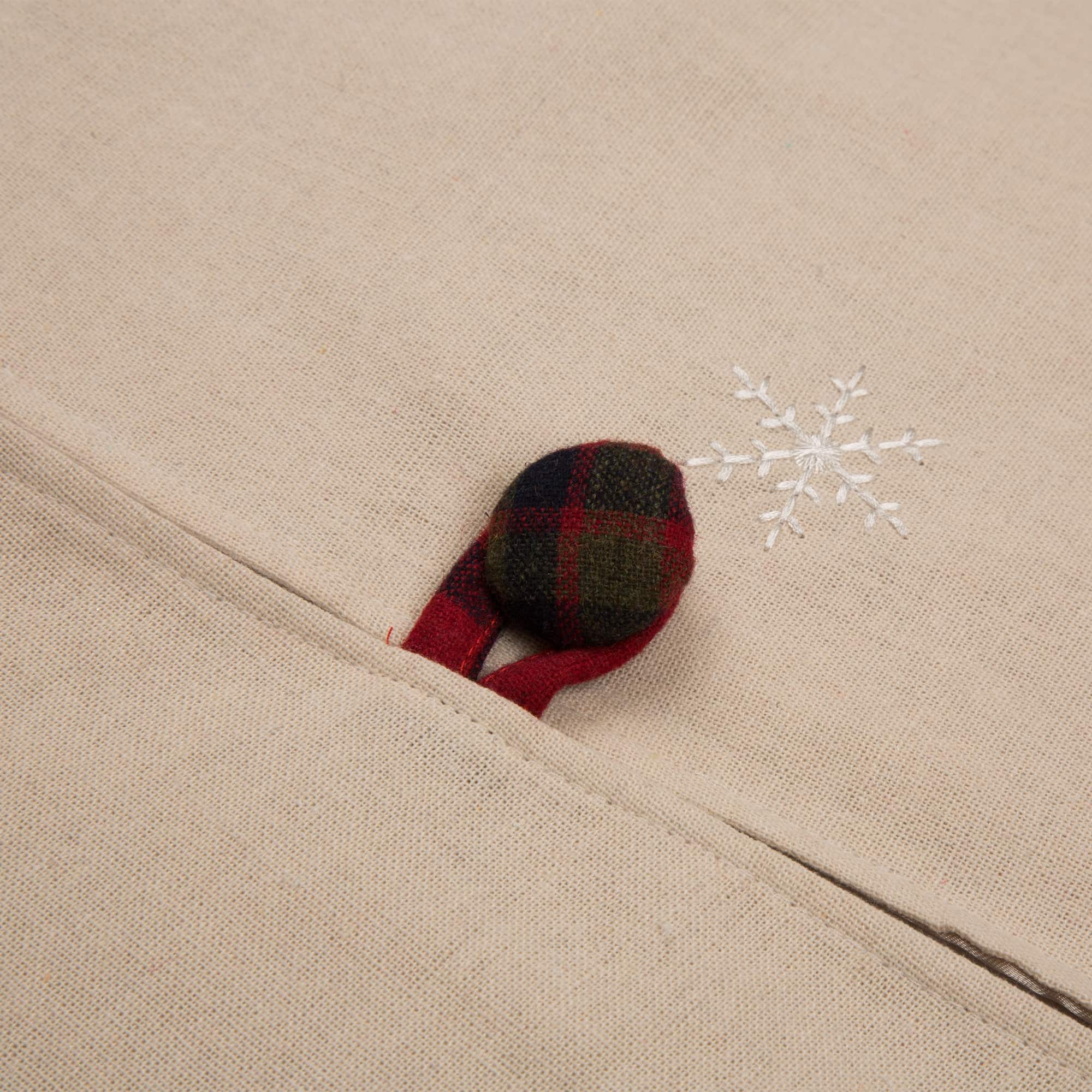 Glitzhome® 48" Dachshund Fabric Christmas Tree Skirt