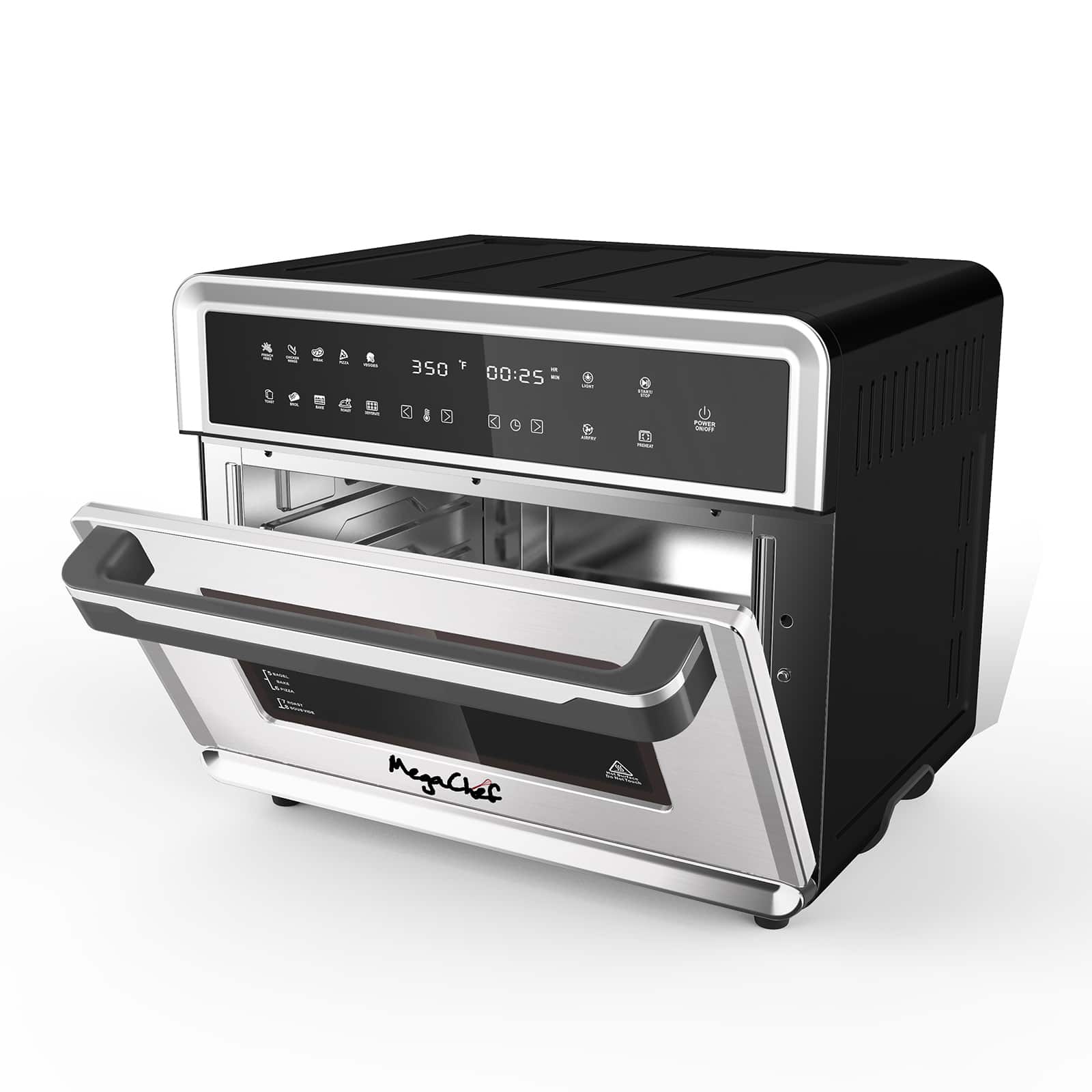 MegaChef White 10 in 1 Electronic Multifunction 360 Degree Hot Air Technology Countertop Oven