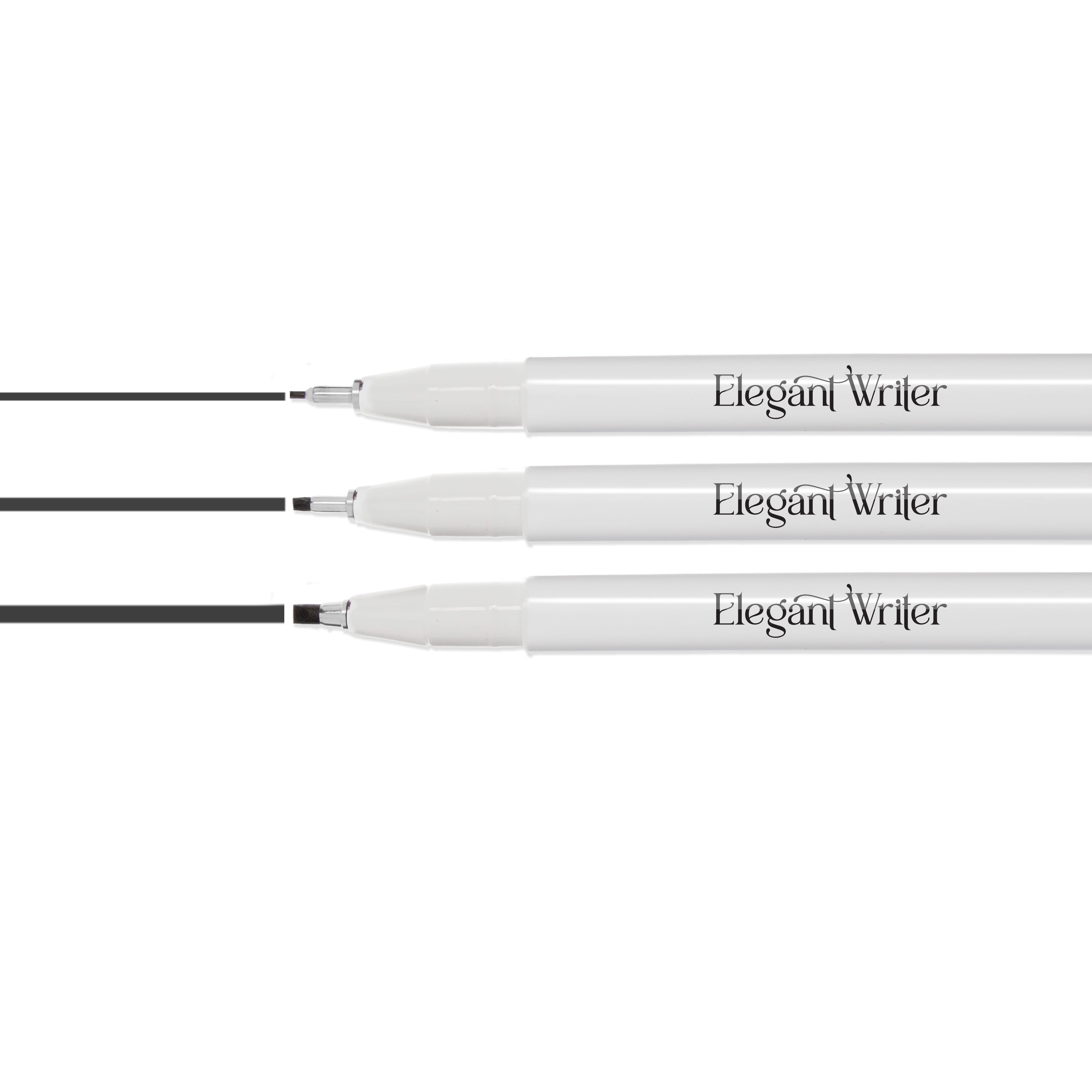 Speedball® Elegant Writer® 3-Piece Black Flat Tip Set