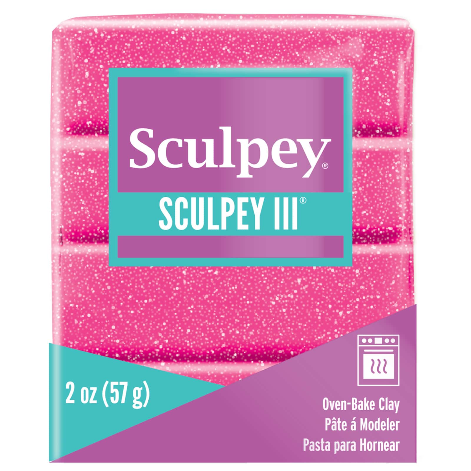 10 Pack: 2oz. Sculpey III® Glitter Oven-Bake Clay