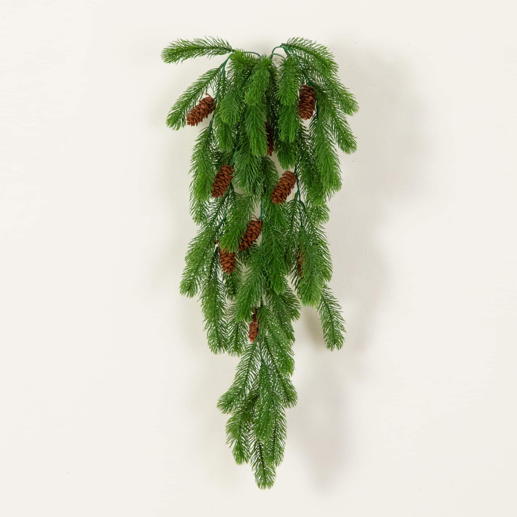 Nearly Natural 30" UV Resistant Artificial Christmas Pine & Pinecone Hanging Plants, 3ct.
