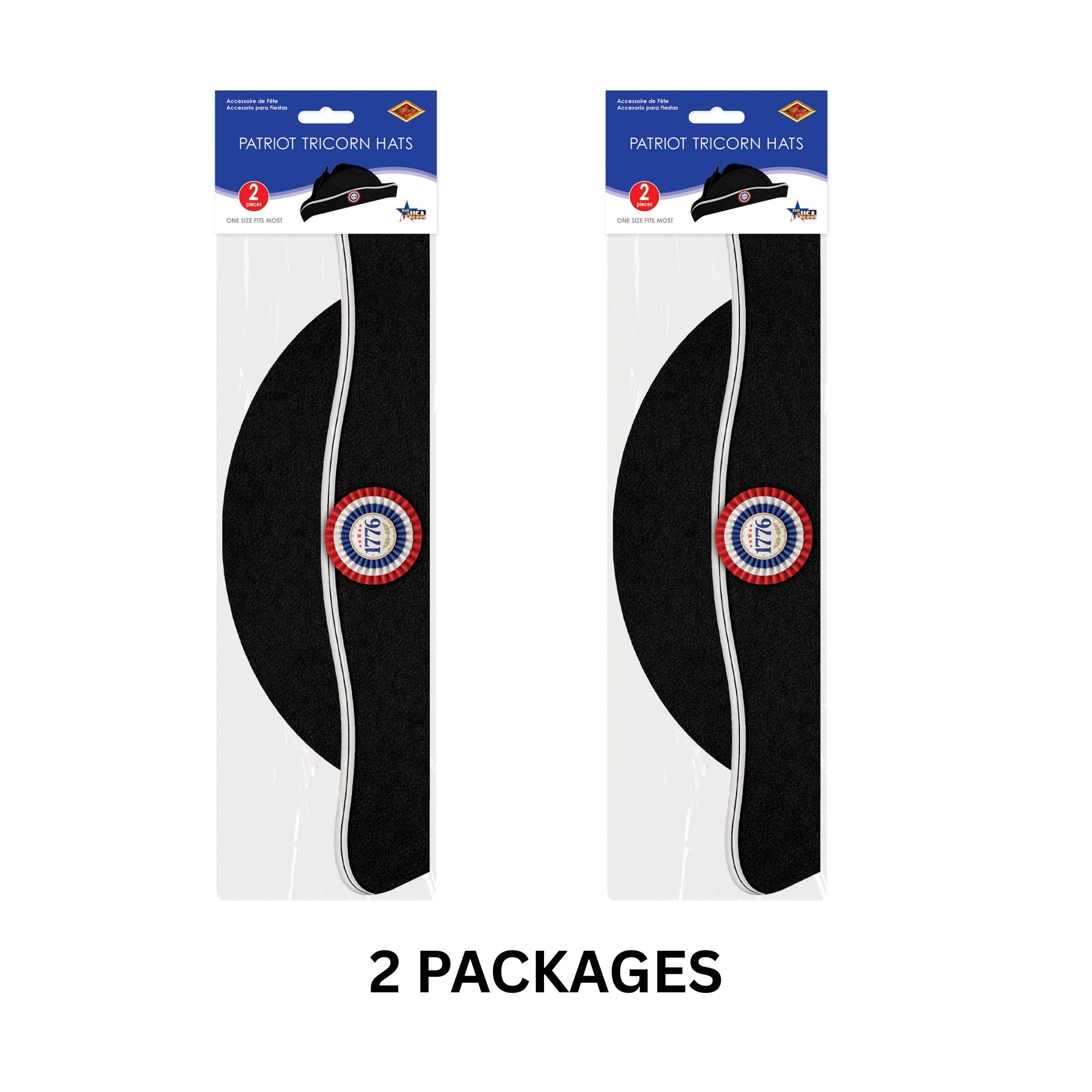 Beistle Adult Patriot Tricorn Hats, 4ct.