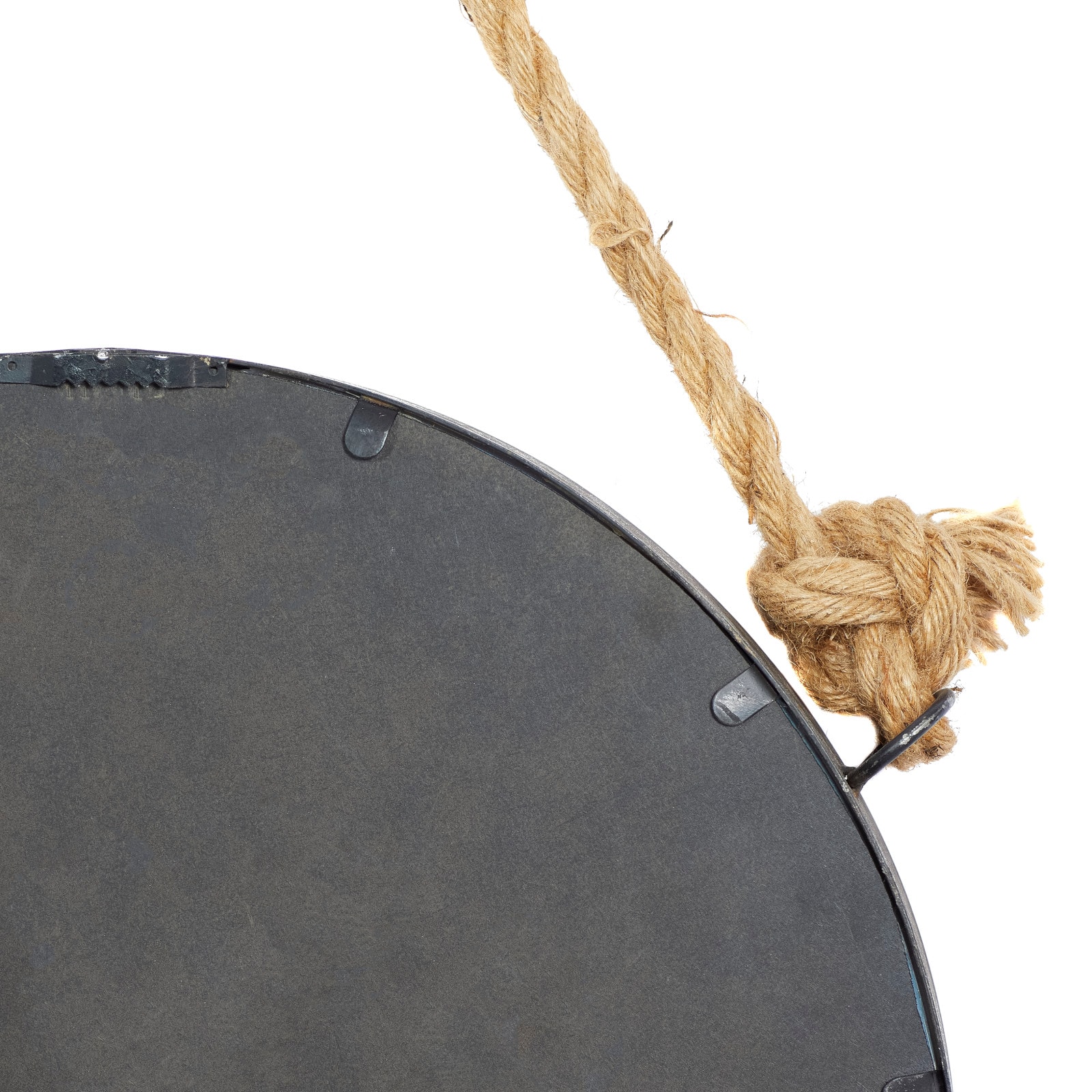 Brown Metal Industrial Hanging Wall Mirrors, 2ct.