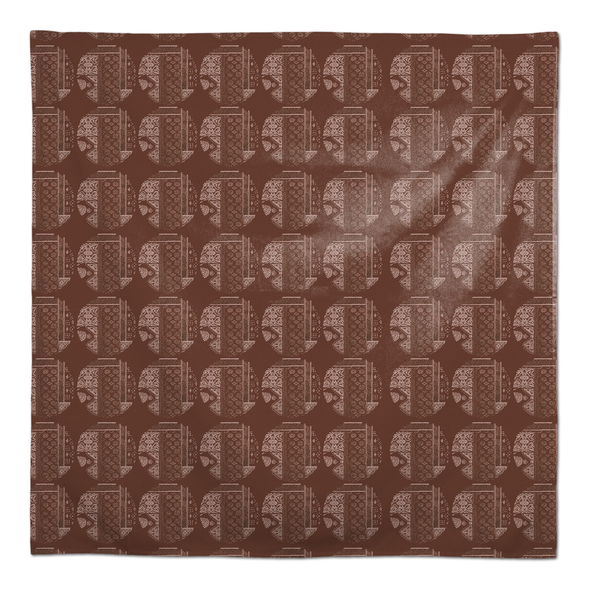 58" Circle Fall Pattern Cotton Twill Tablecloth