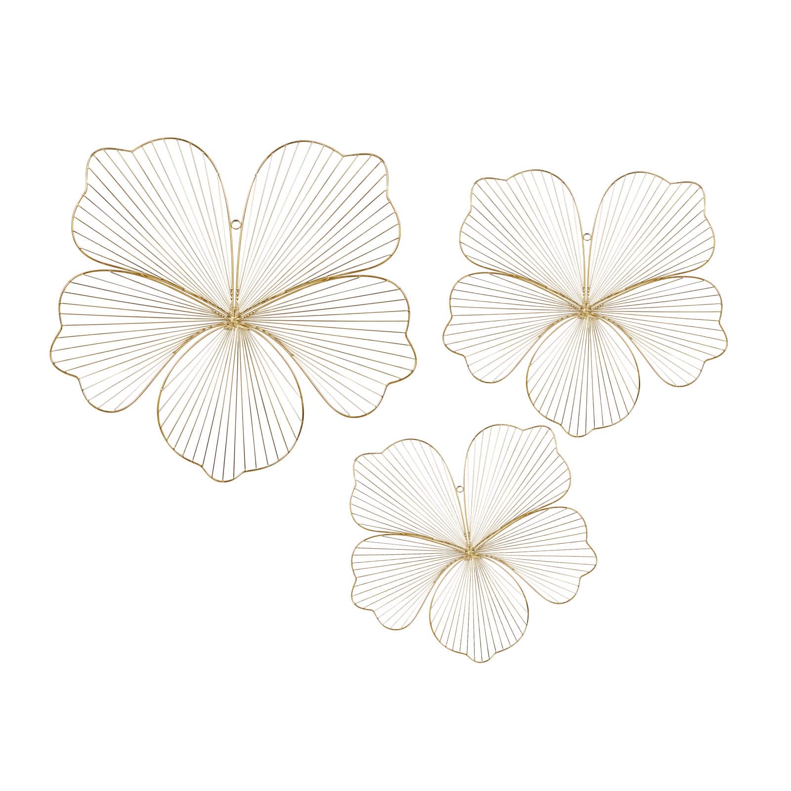 CosmoLiving by Cosmopolitan Gold Floral Glam Wall Décor Set