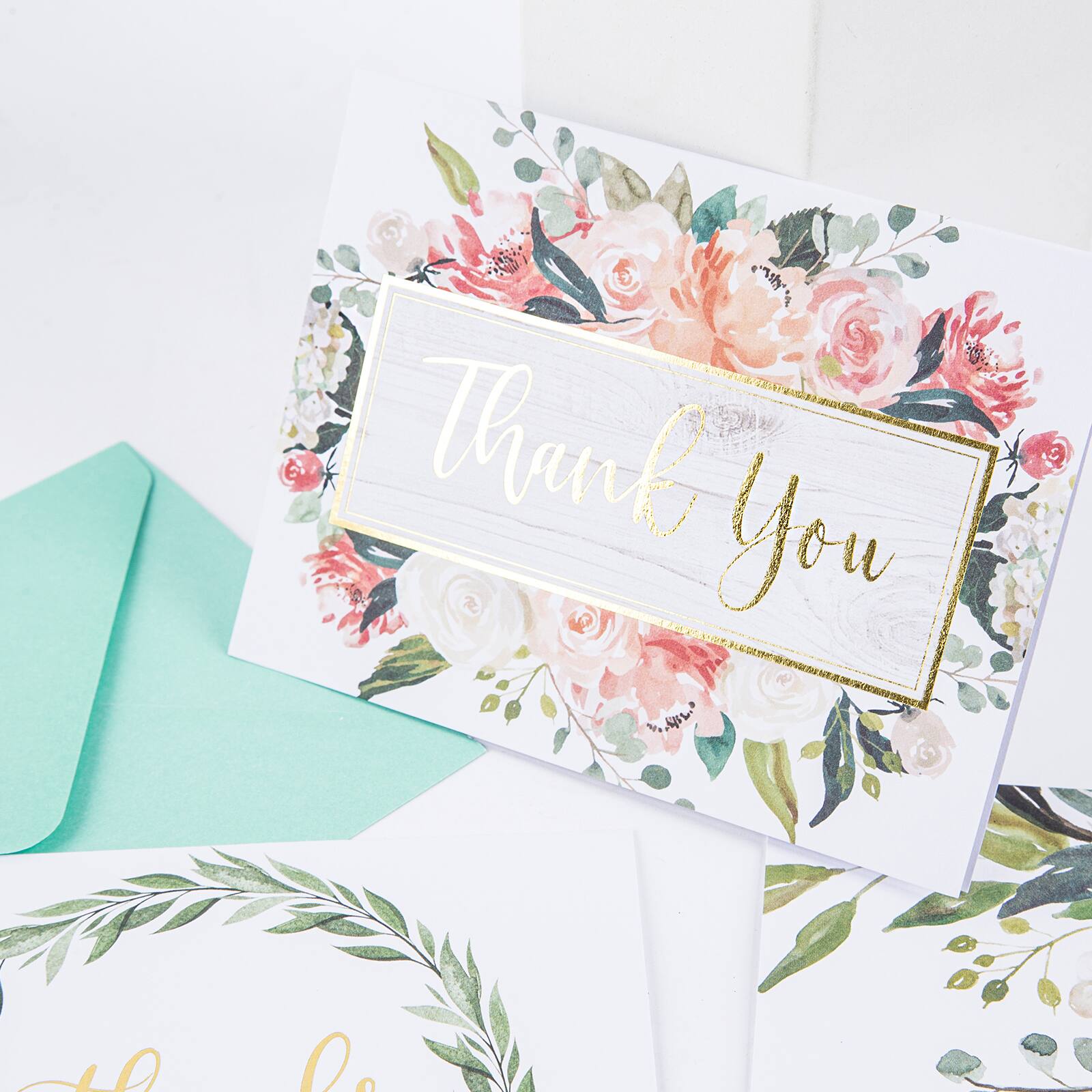 Floral Thank You Cards & Envelopes by Recollections™, 4.25" x 5.5"