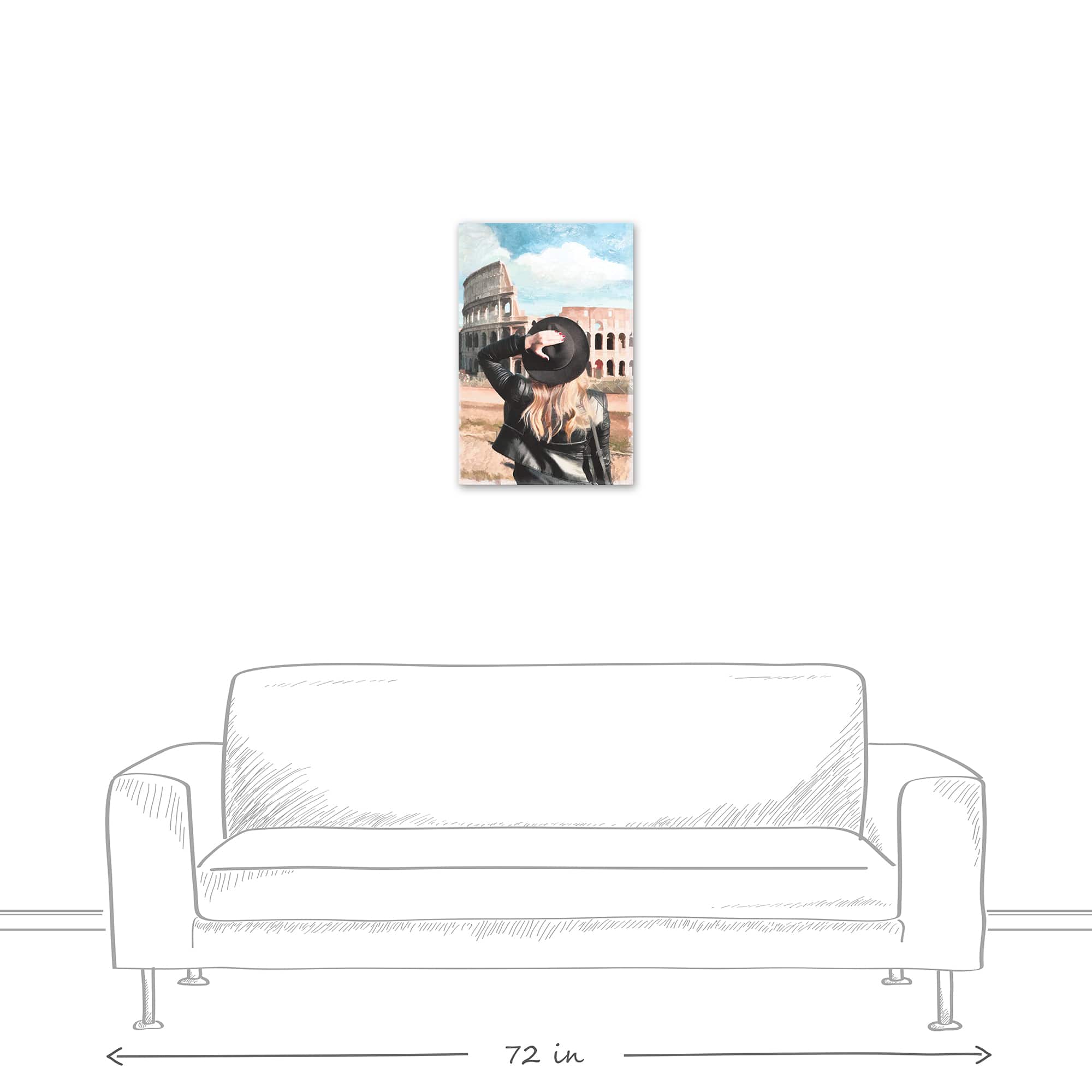 Women Coliseum Painterly Canvas Wall Art
