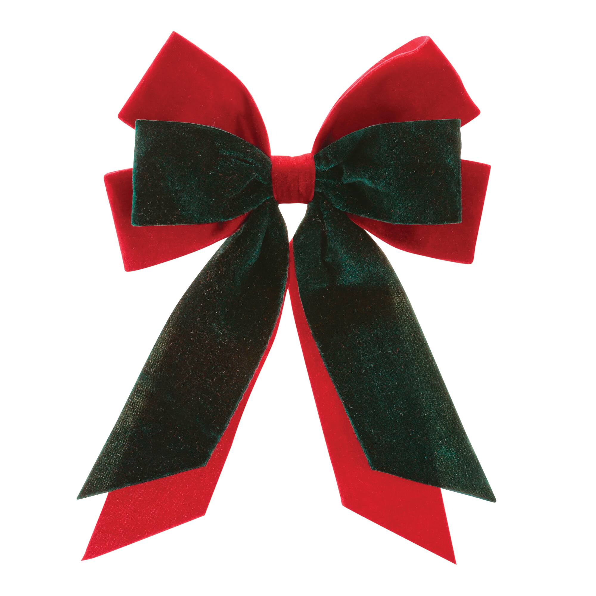 Melrose Red & Green Velvet Double Bows