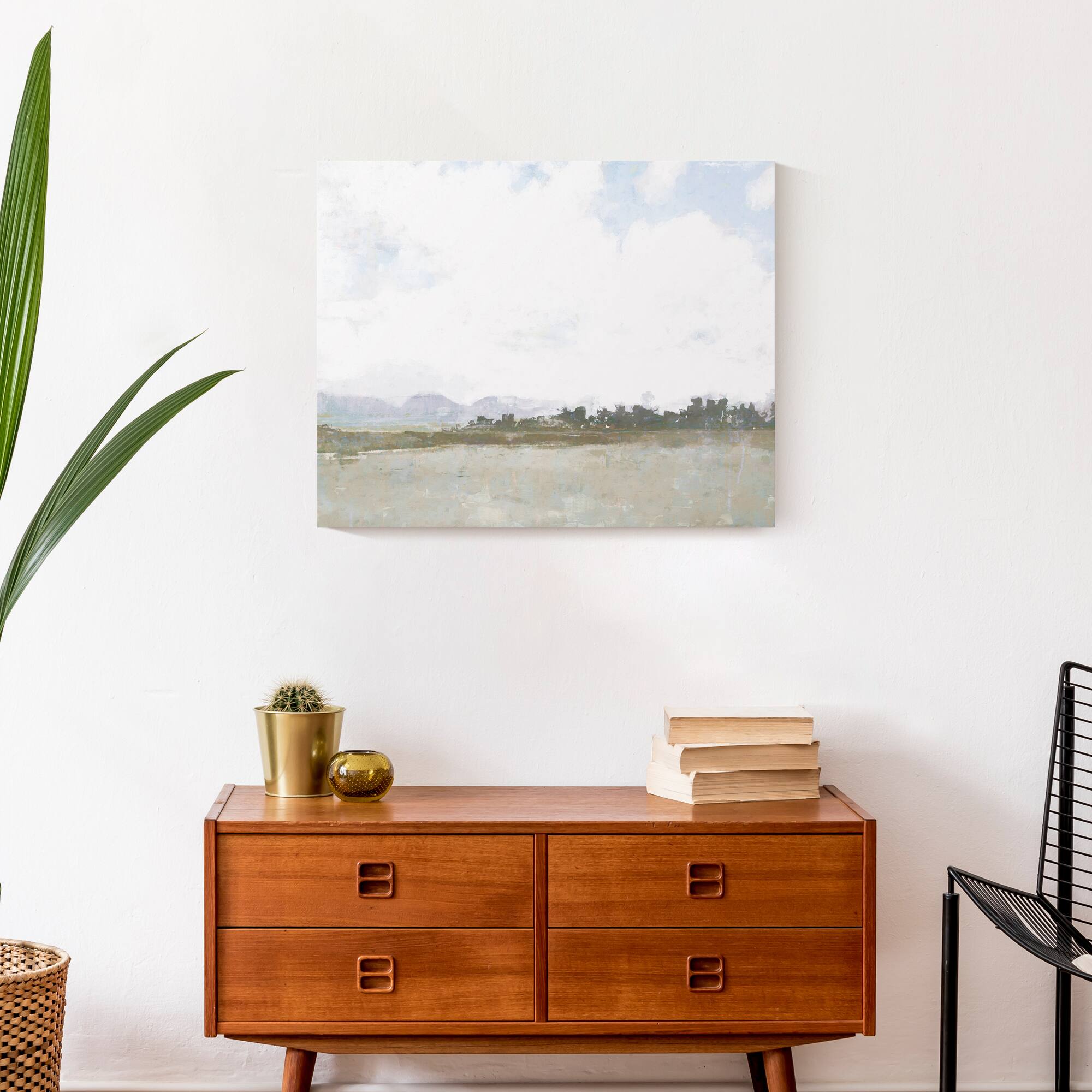 Soft Tree Line Landscape Canvas Wall Art