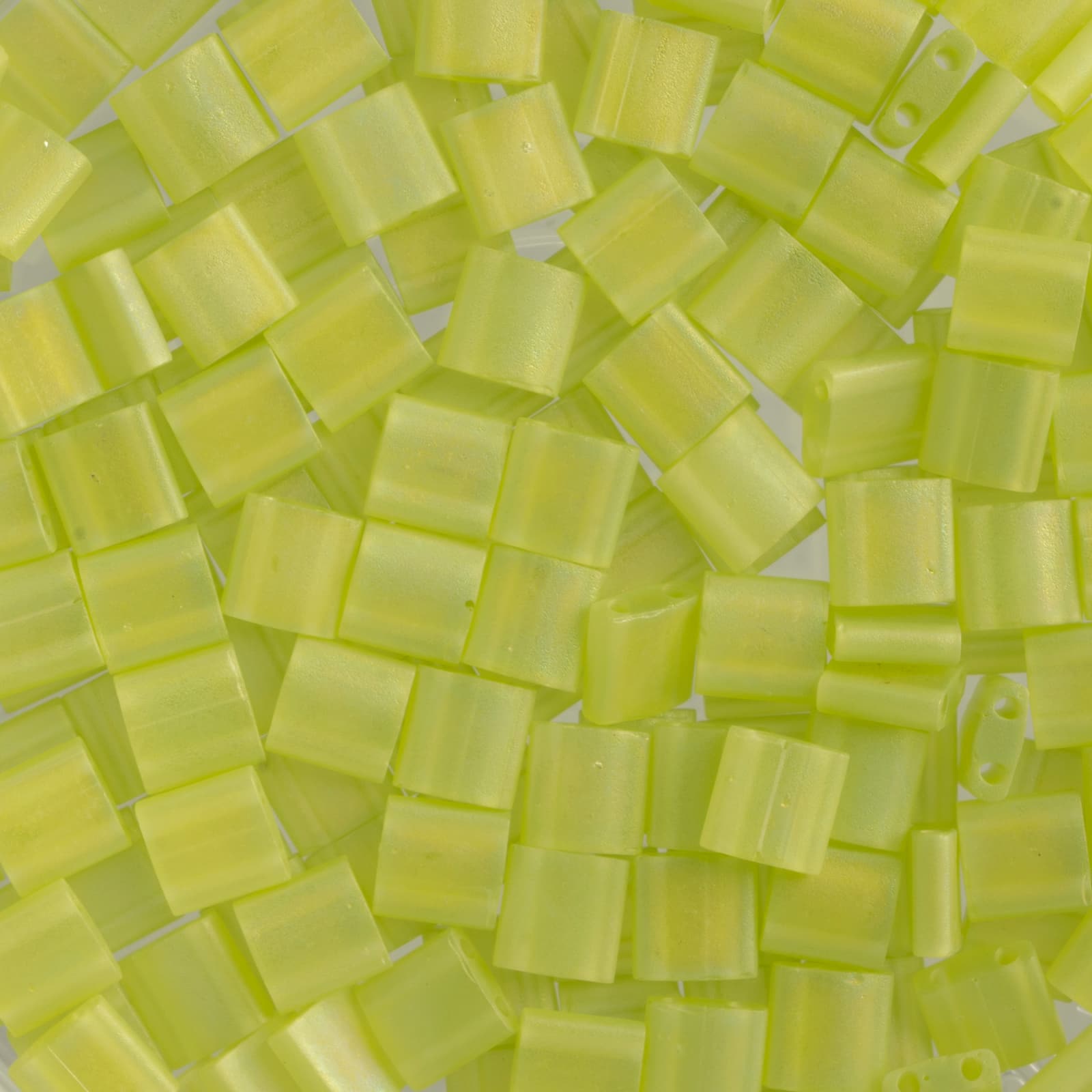 Miyuki® TILA® 5mm Transparent AB Matte Glass Beads