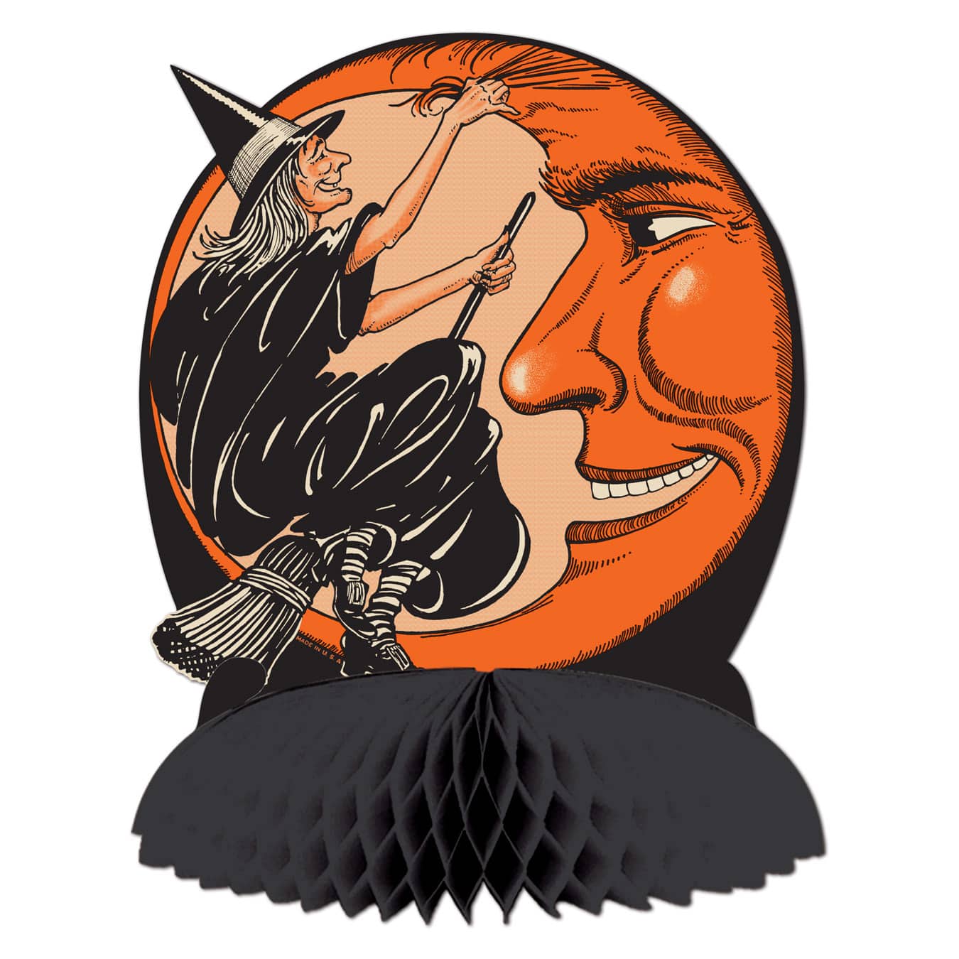 Beistle 9.75" Vintage Halloween Witch & Moon Centerpieces, 2ct.