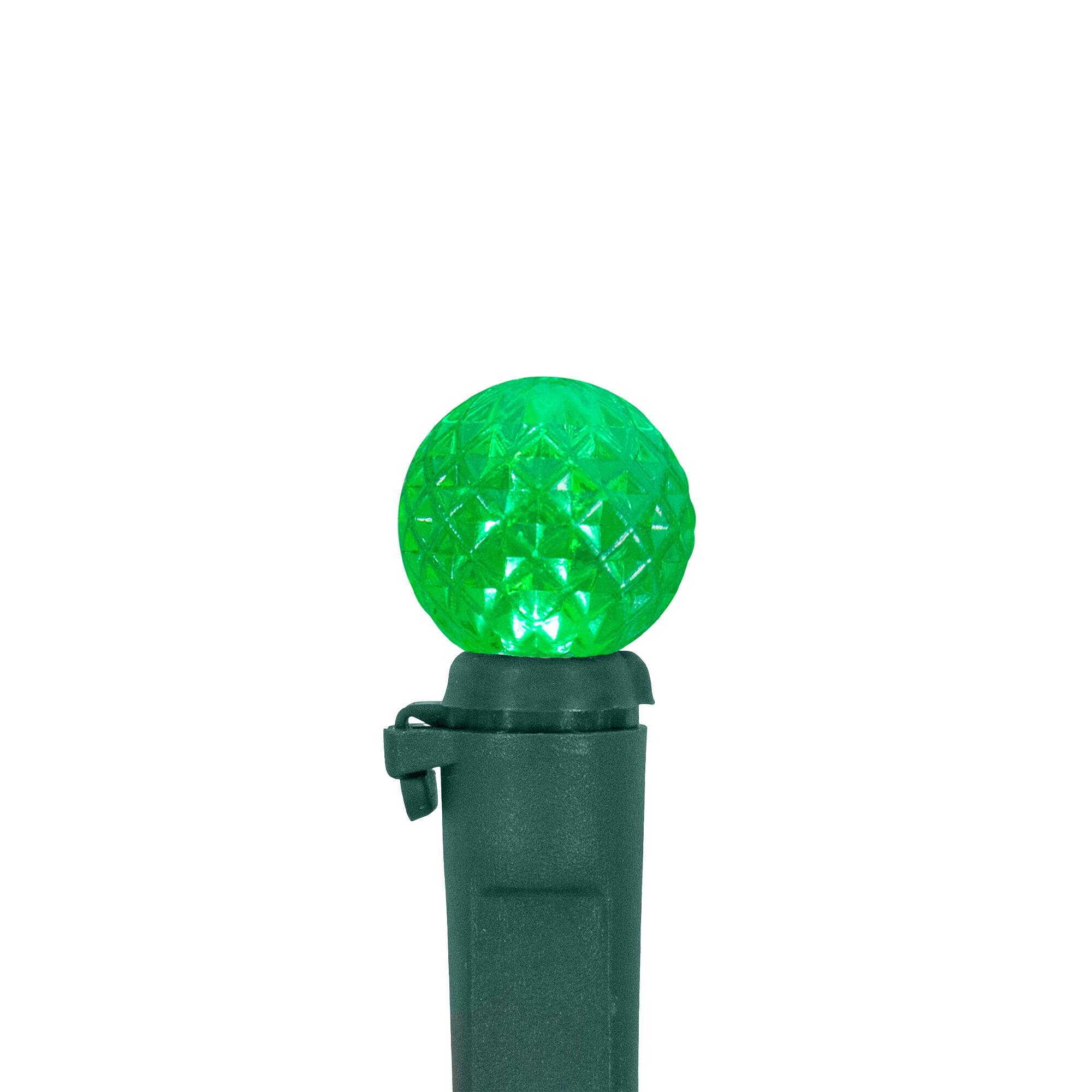 50ct. Red, Green & White LED G12 Berry Christmas Lights Set With