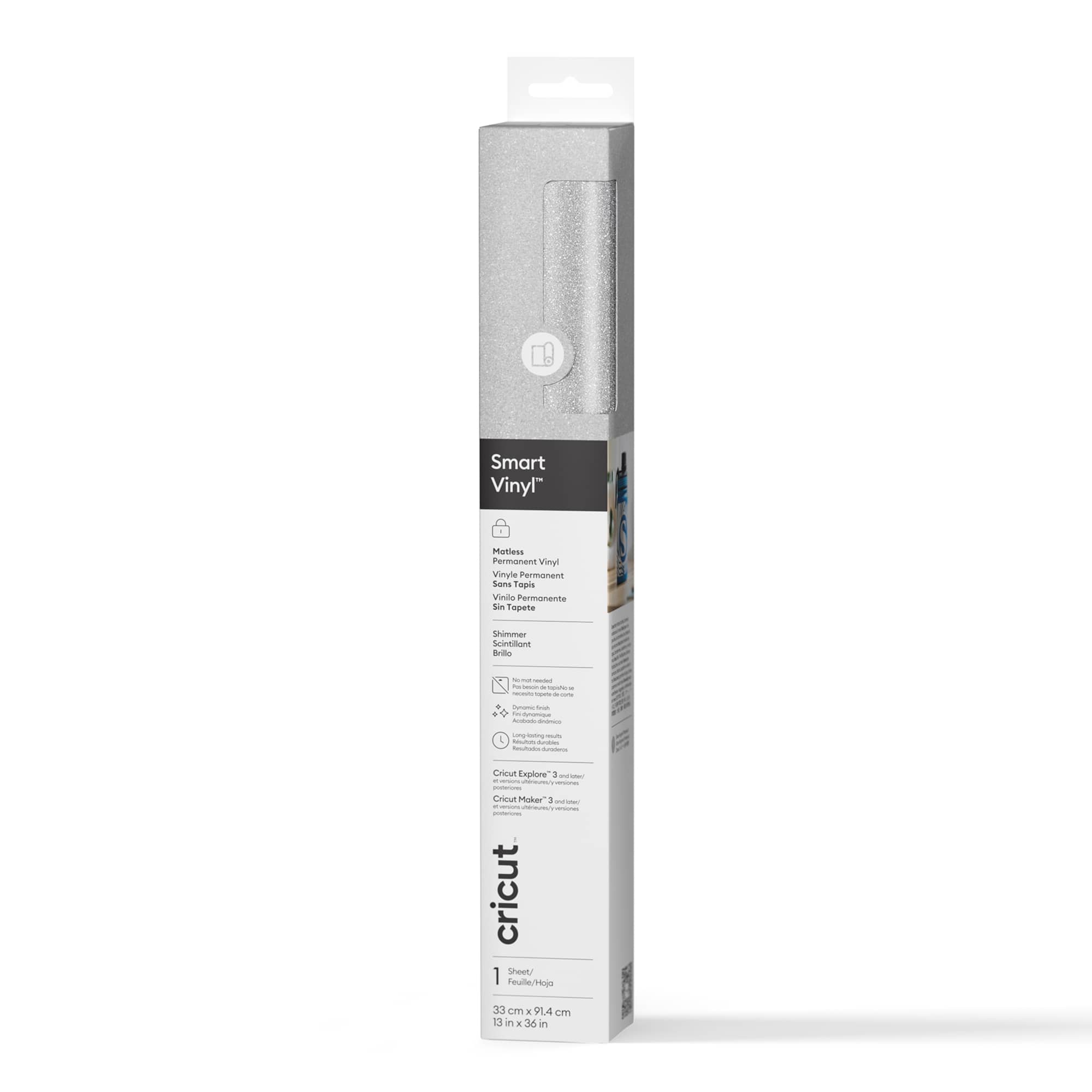 Cricut® Smart Vinyl™ Permanent Shimmer in Silver | 13" x 3ft | Michaels®