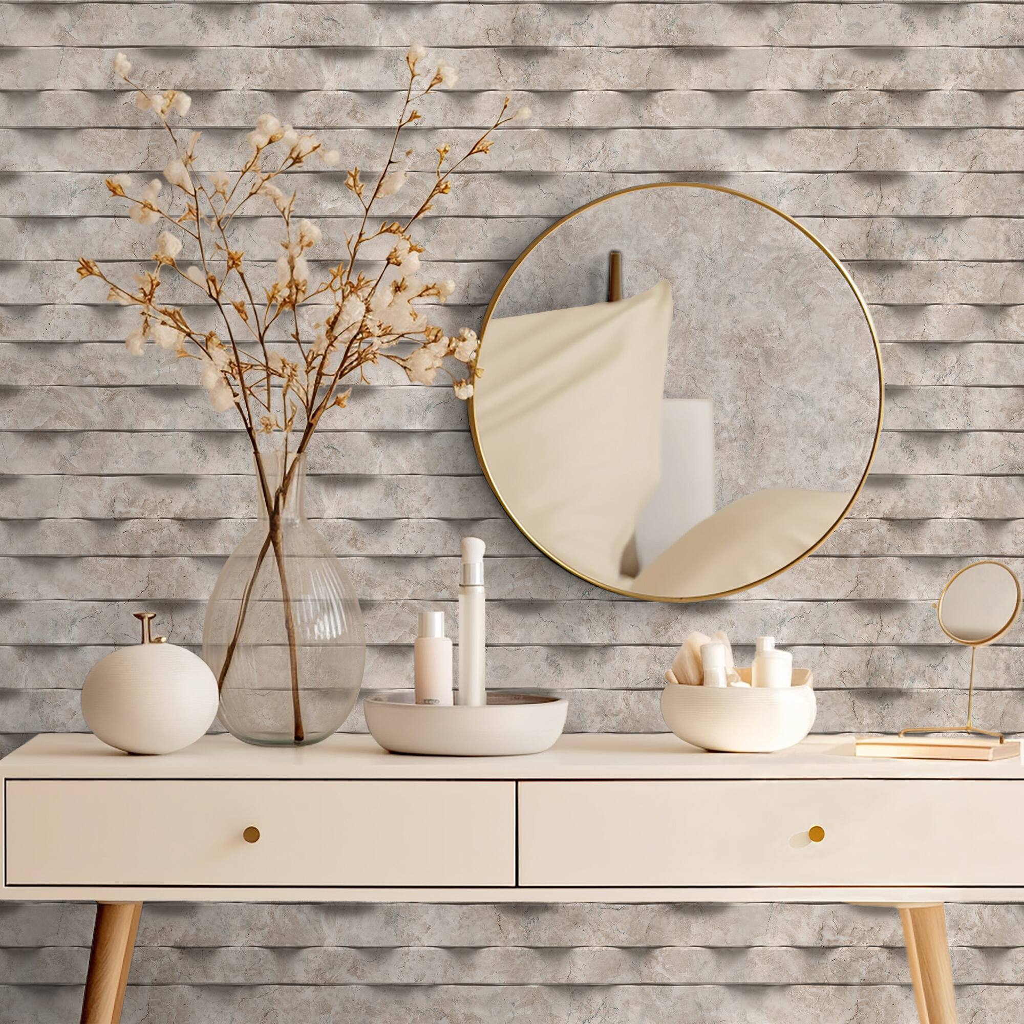 Designs Direct Wavy Marble Stripe Wallpaper