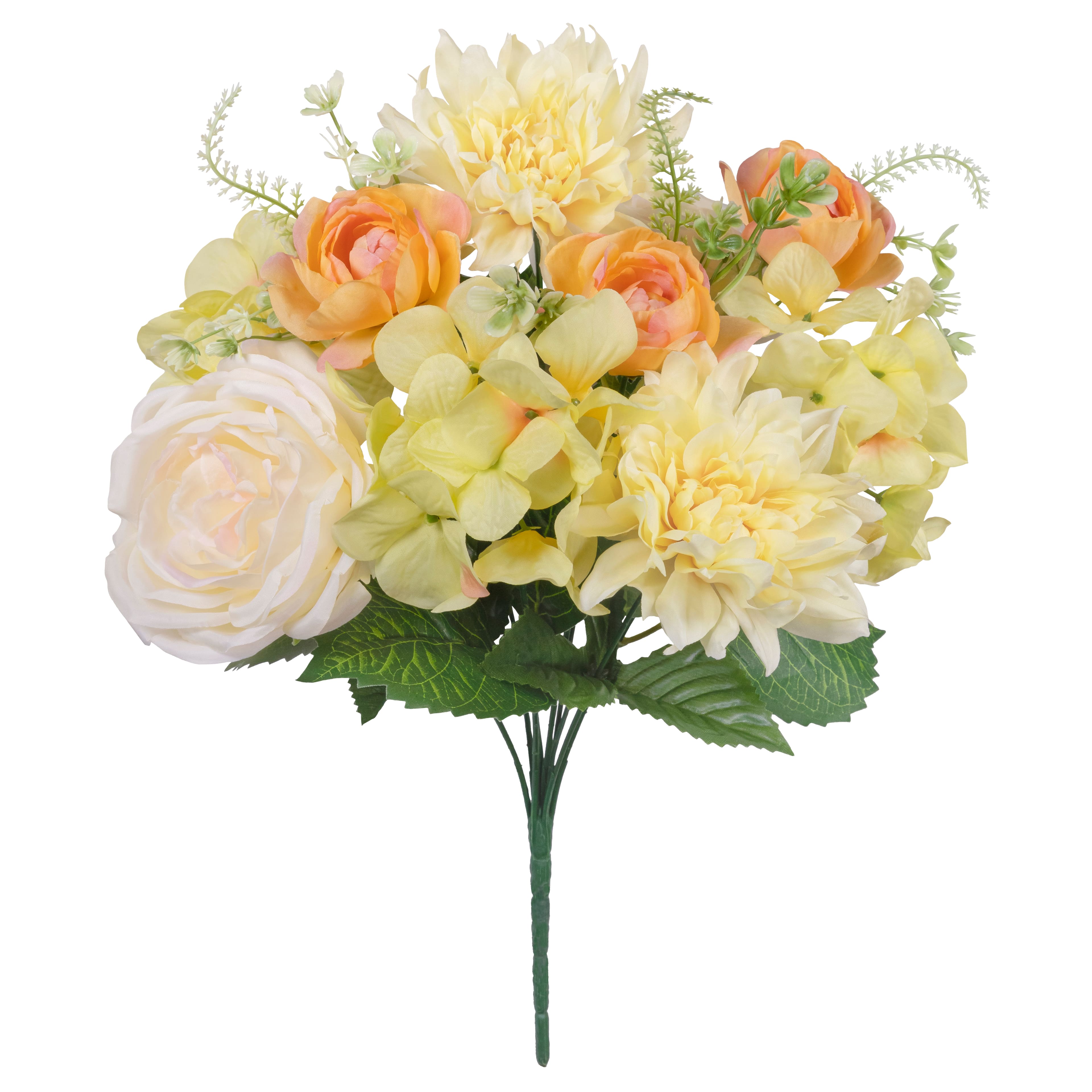 17" Coral & Yellow Dahlia & Rose Deluxe Bush by Ashland®