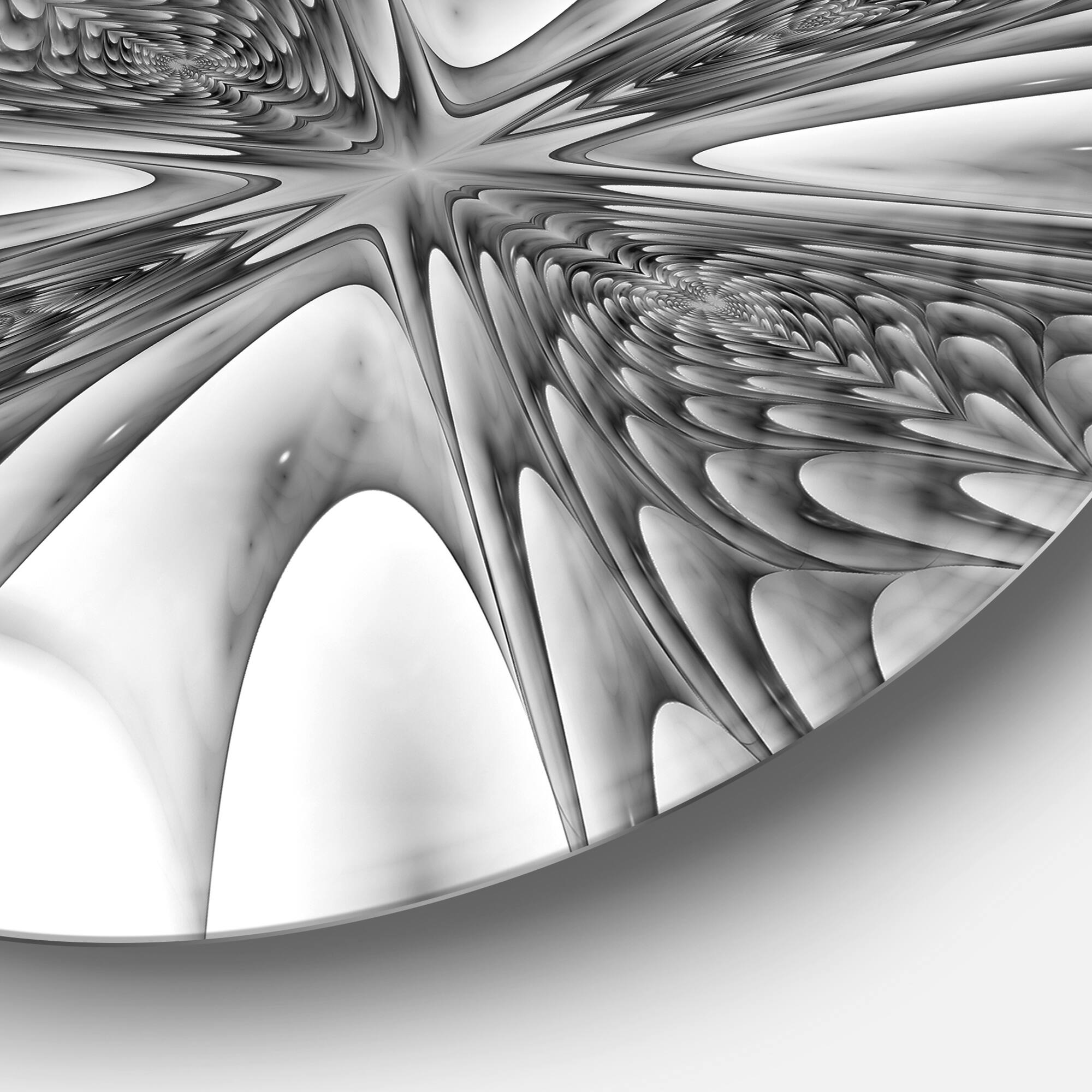 Designart - Fractal 3D Magical Depth' Abstract Circle Metal Wall Art