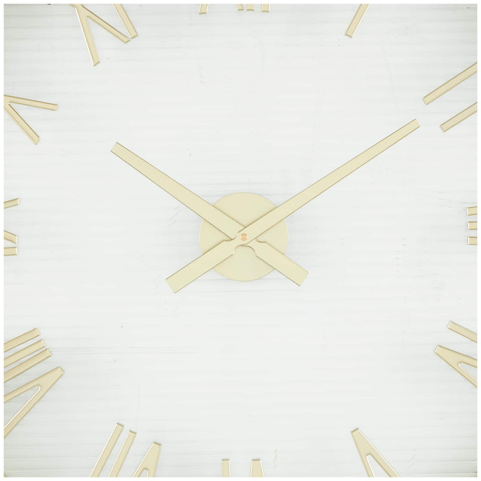28" Gold Metal Wall Clock with Clear Glass Face