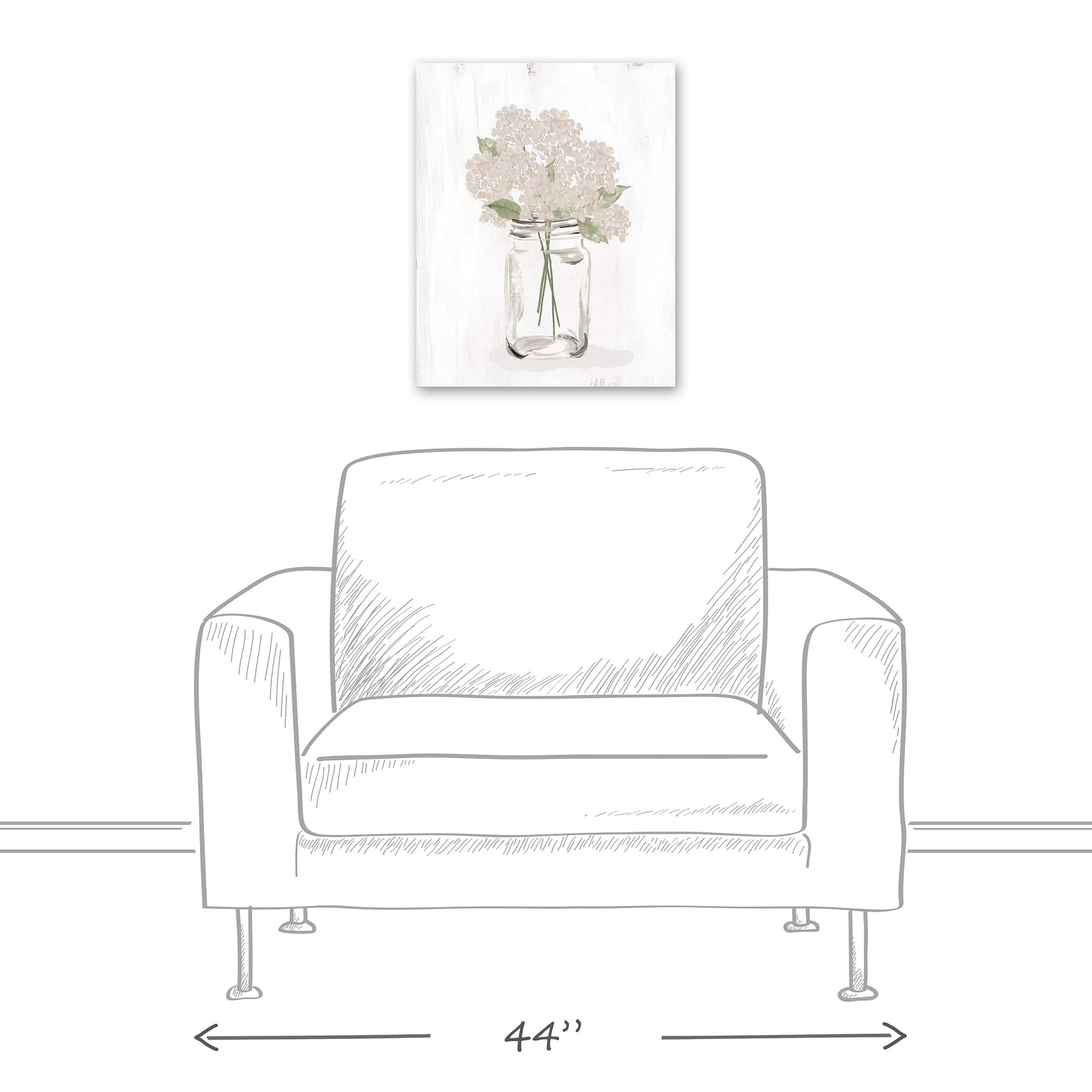 Hydrangea Still Life 16" x 20" Canvas Wall Art