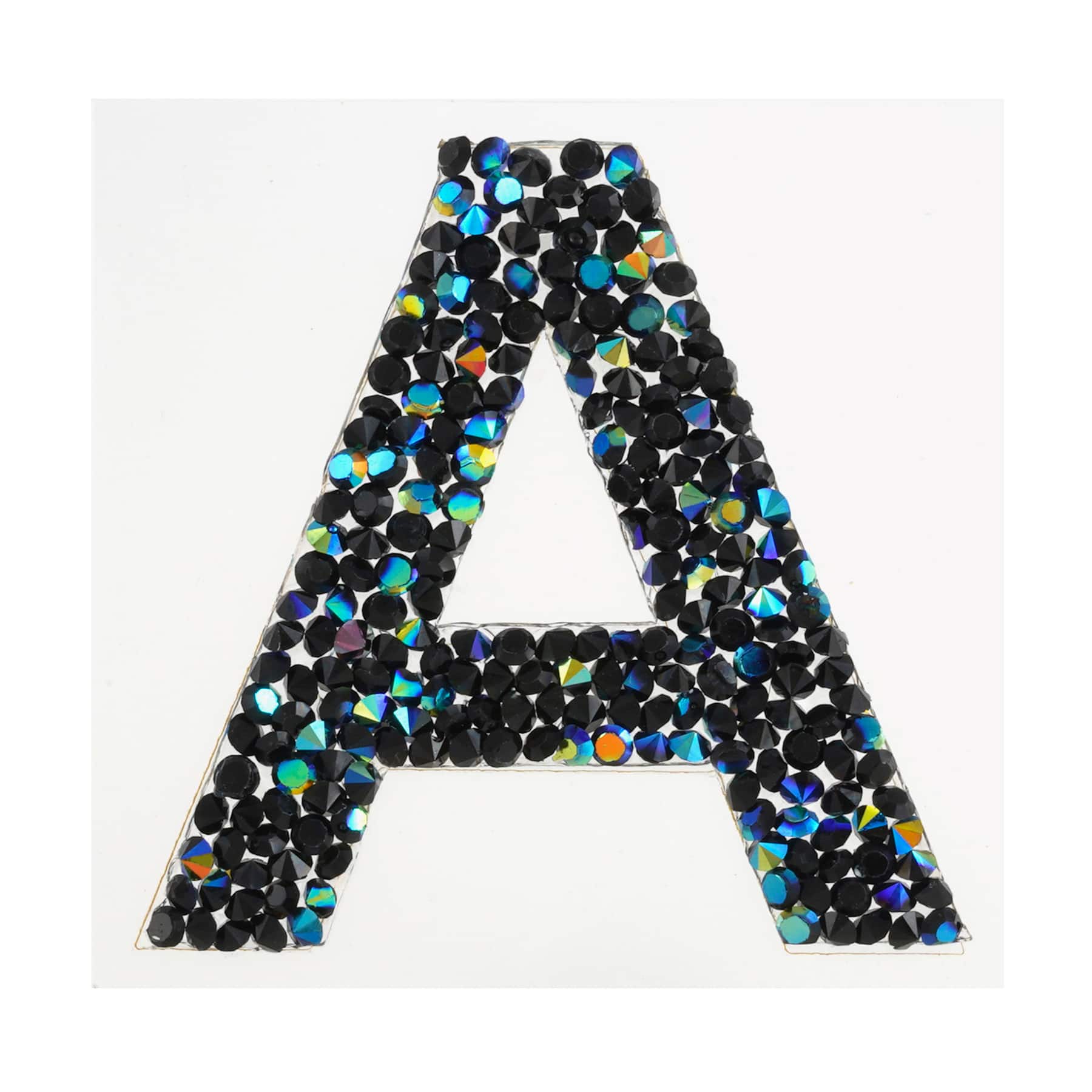 12 Pack: Black AB Letter Bling Sticker by Recollections®