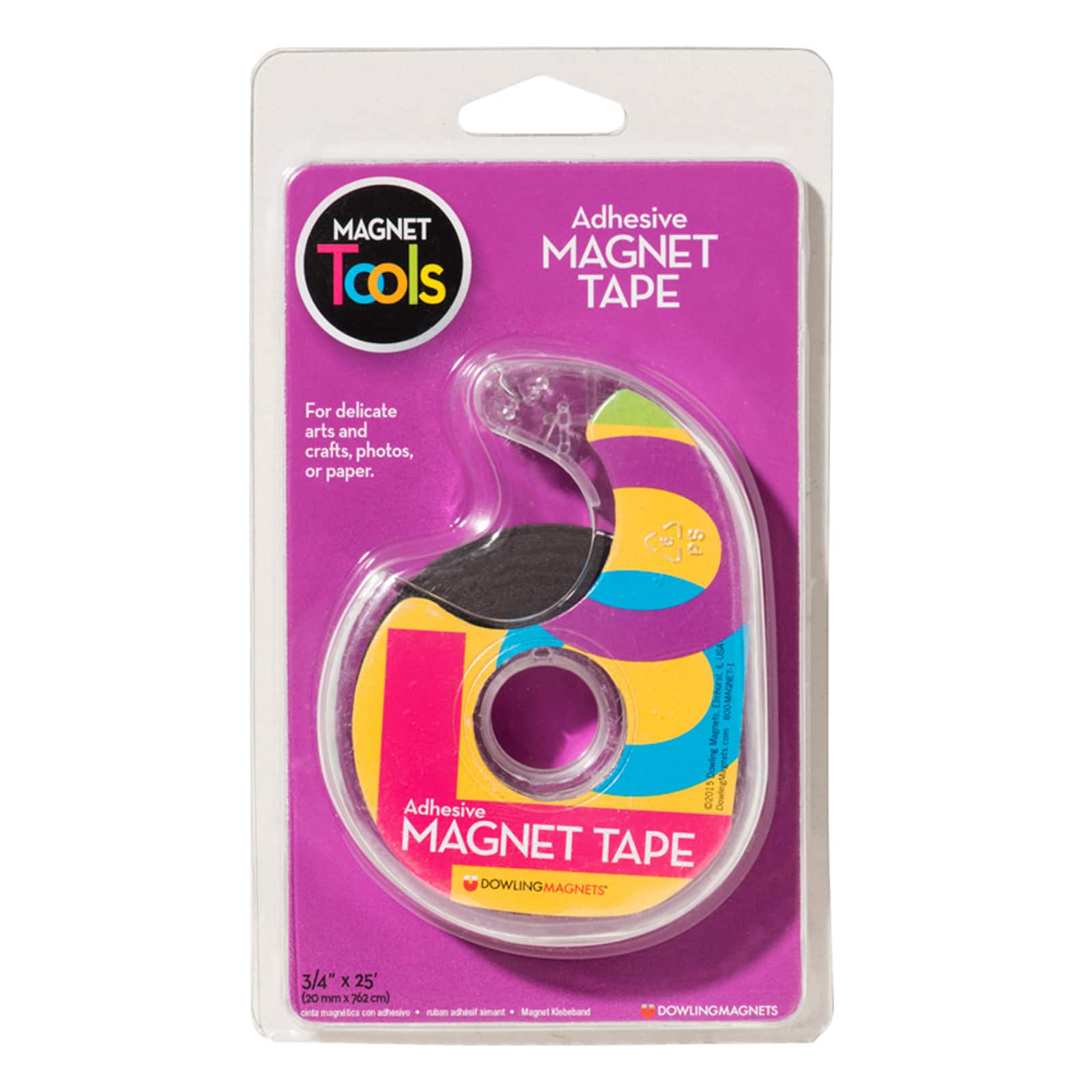 Dowling Magnets® 3/4" x 25ft. Magnet Tape in Dispenser, 3ct.