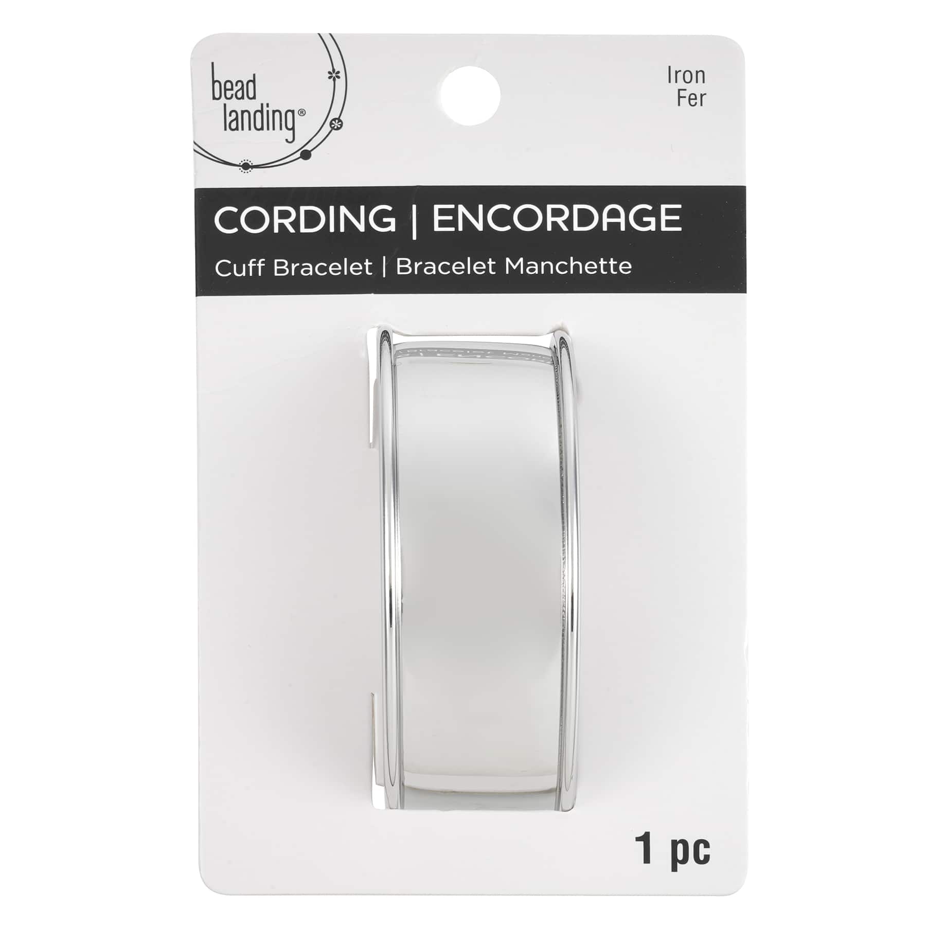 12 Pack: Rhodium Cuff Bracelet with Inlay by Bead Landing™