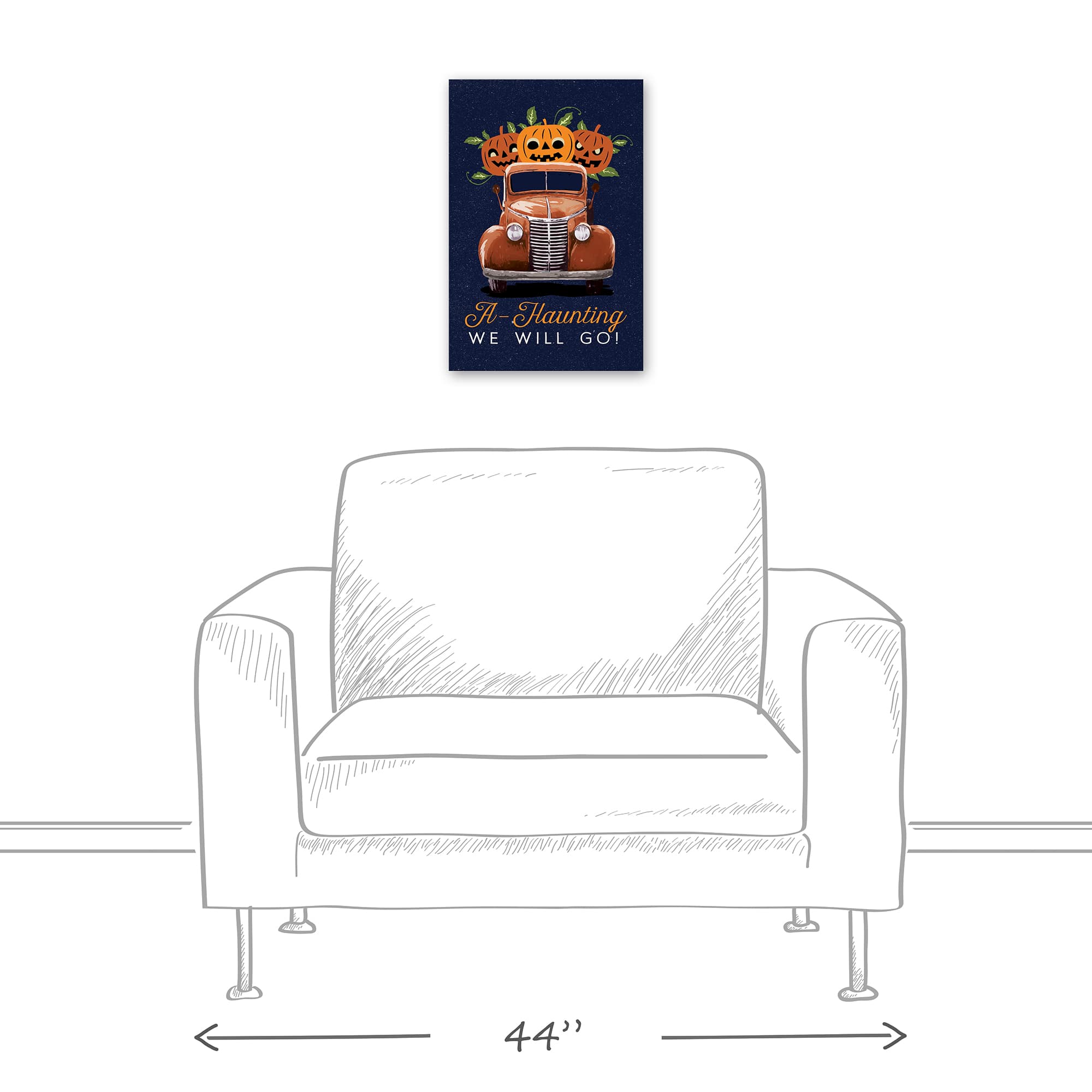 A-Haunting We Will Go! Canvas Wall Art