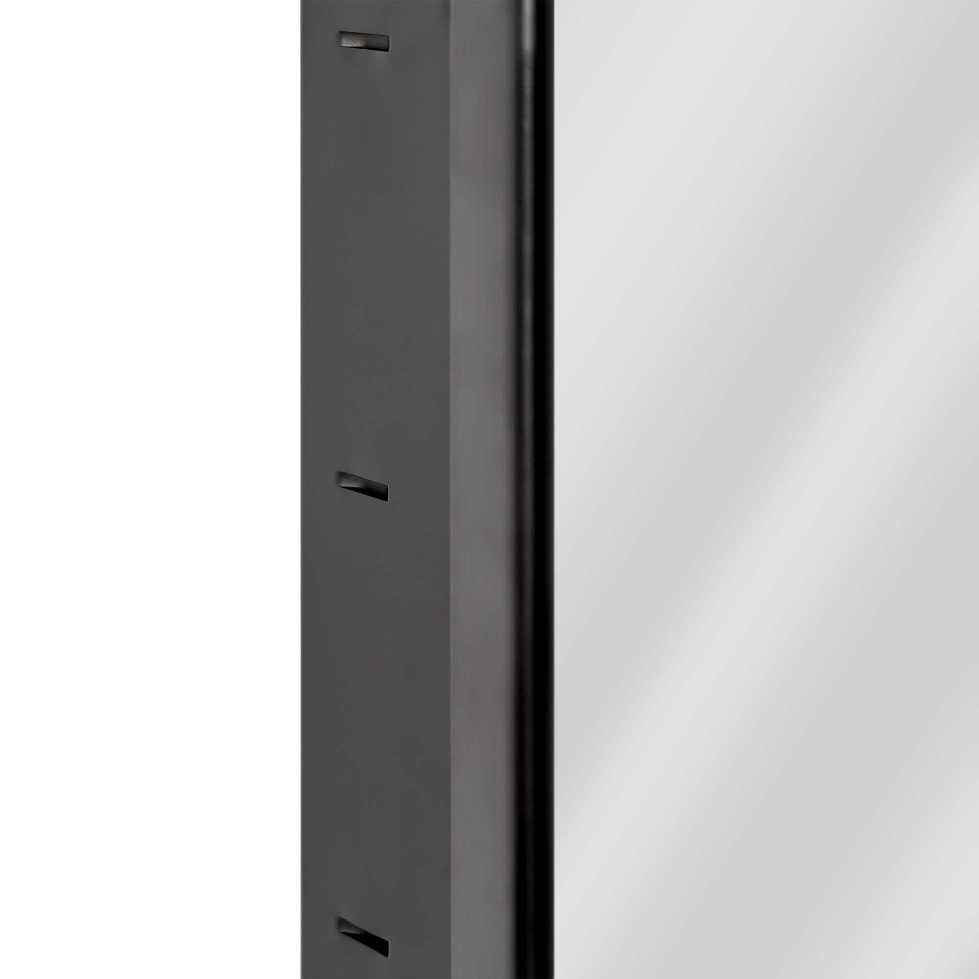Head West Black Metal Medicine Cabinet with Beveled Mirror