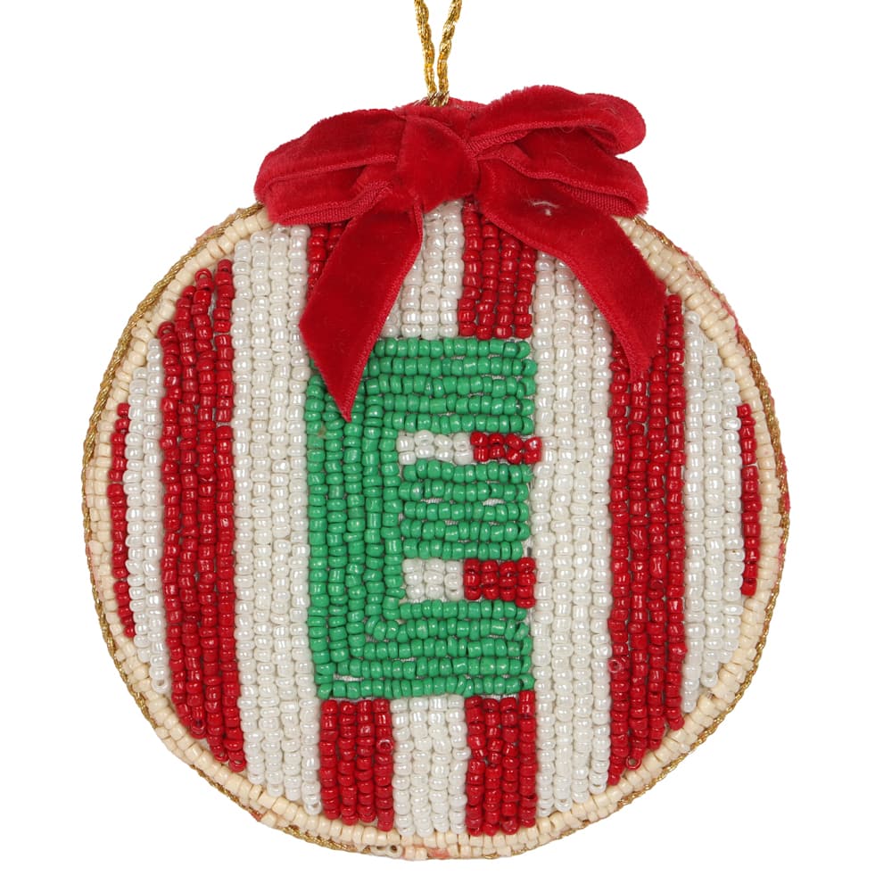 4" Monogram Beaded Ornament by Ashland