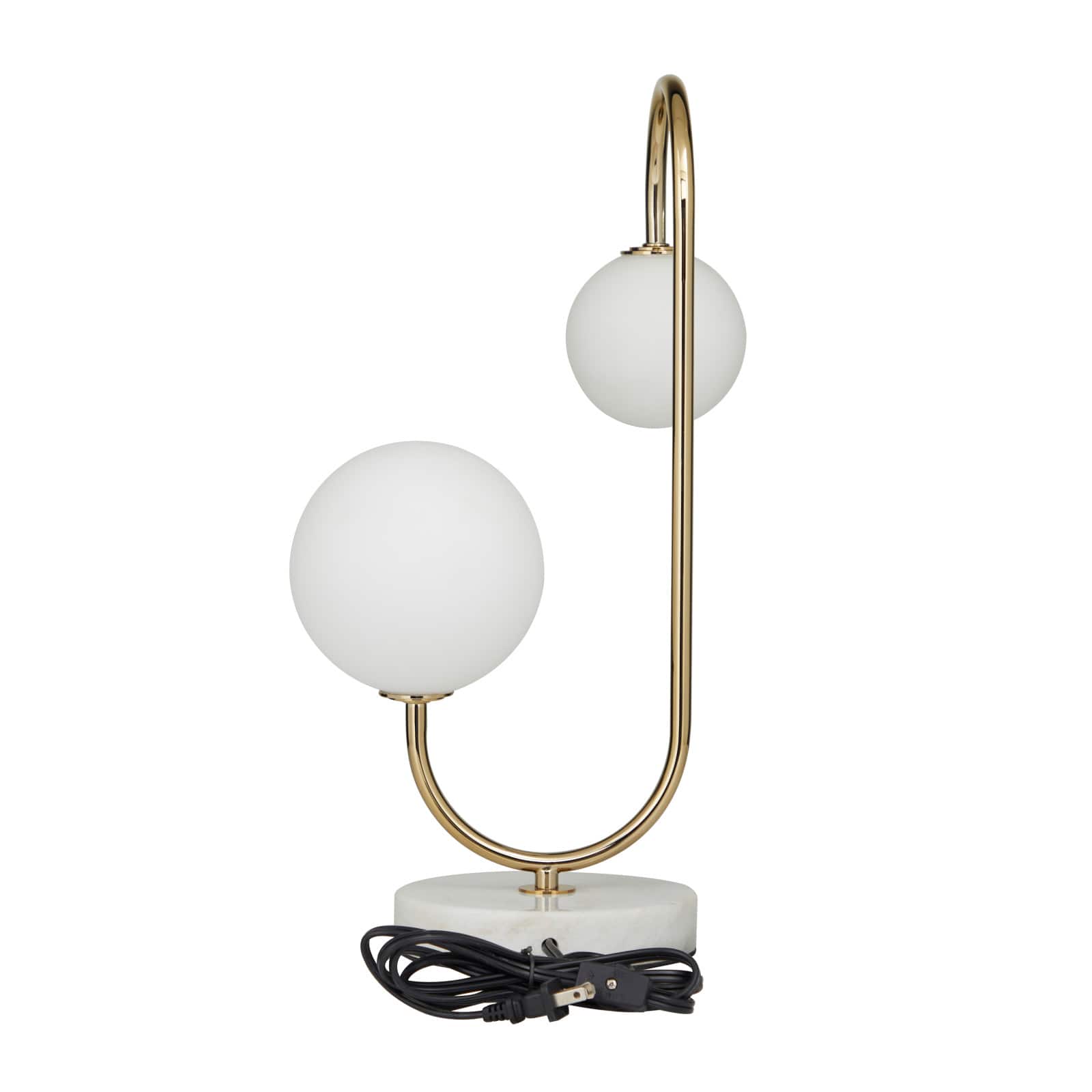 Gold Metal Contemporary Abstract Table Lamp, 10" x 11" x 18"