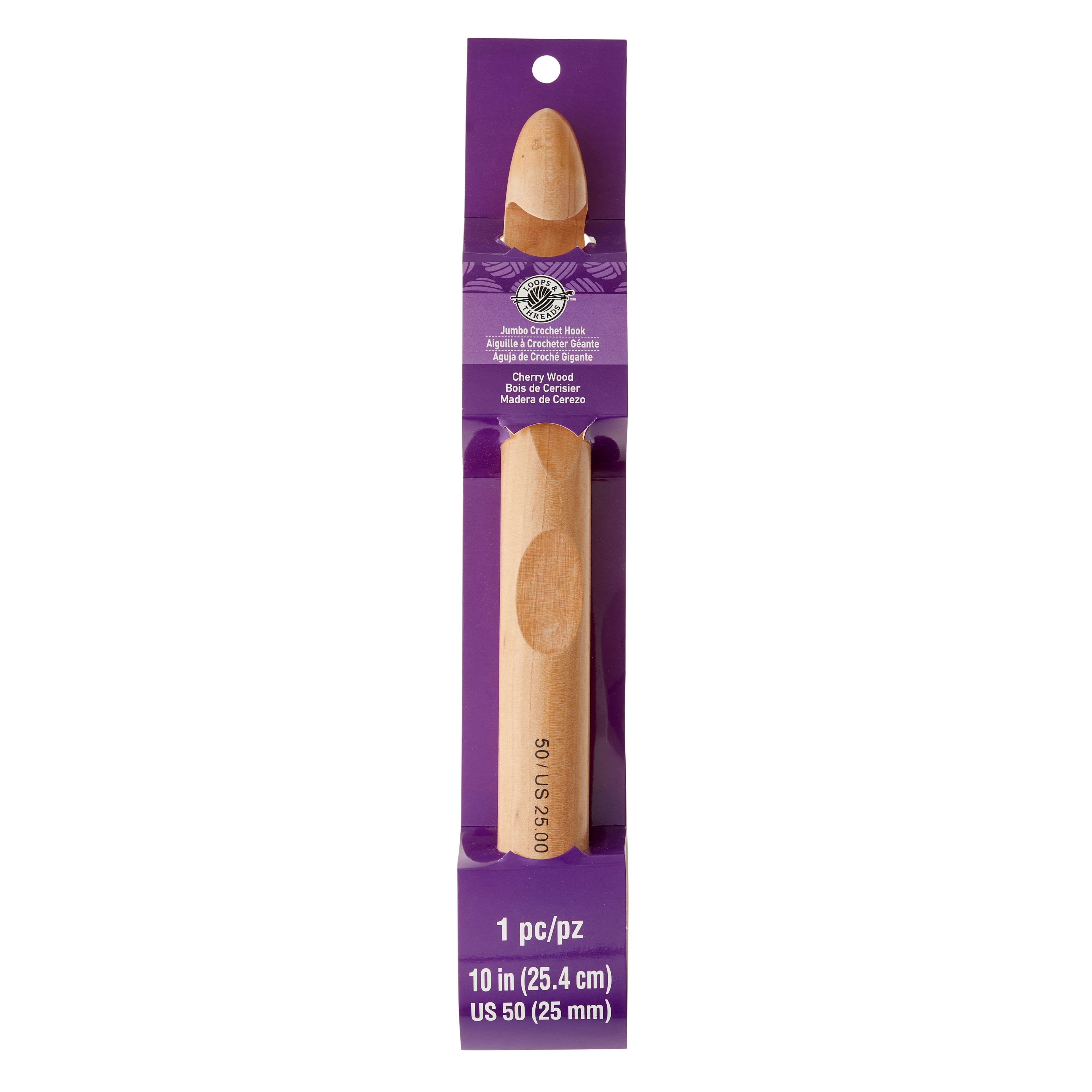 Jumbo Wood Crochet Hook by Loops & Threads