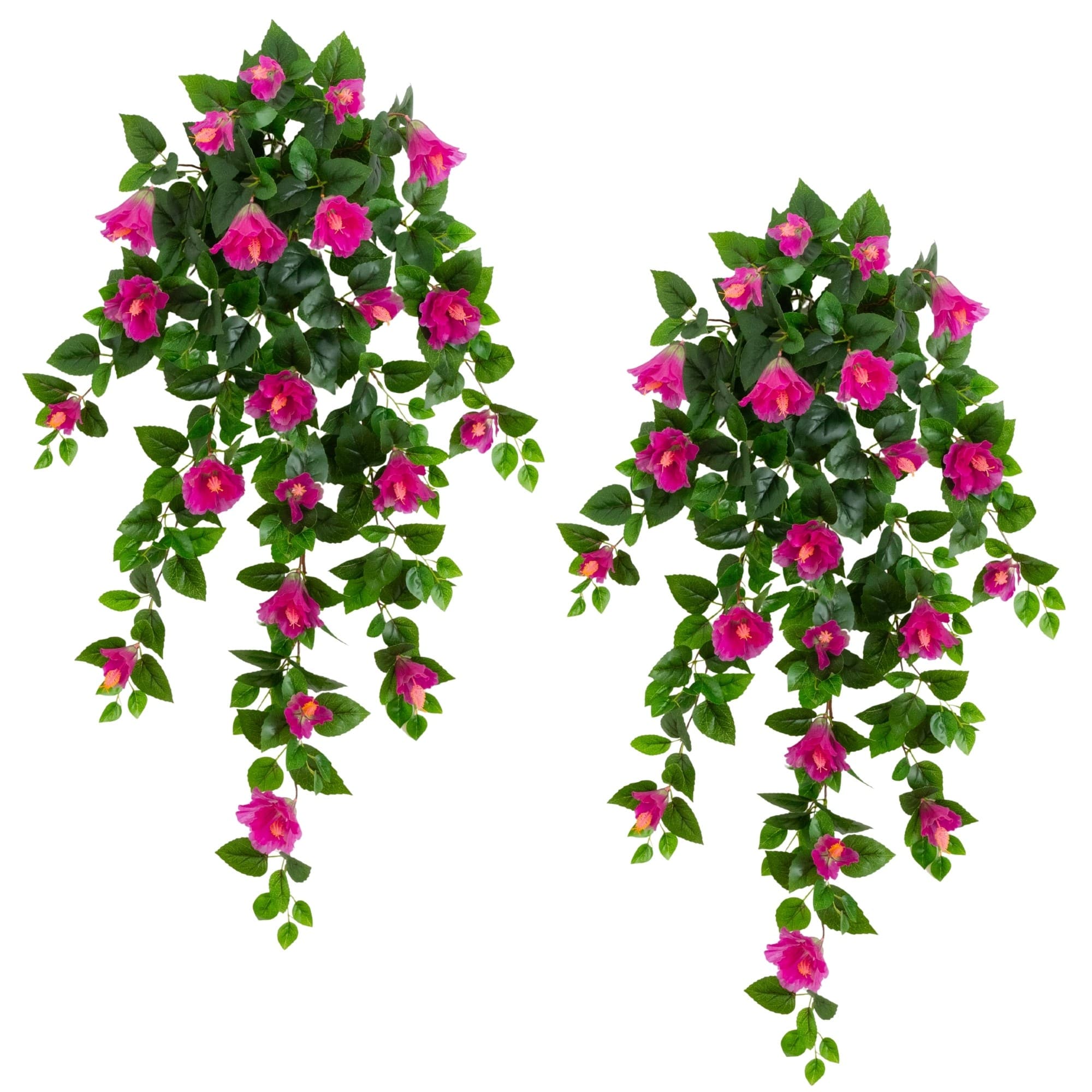 41" UV Resistant Artificial Hibiscus Hanging Plants