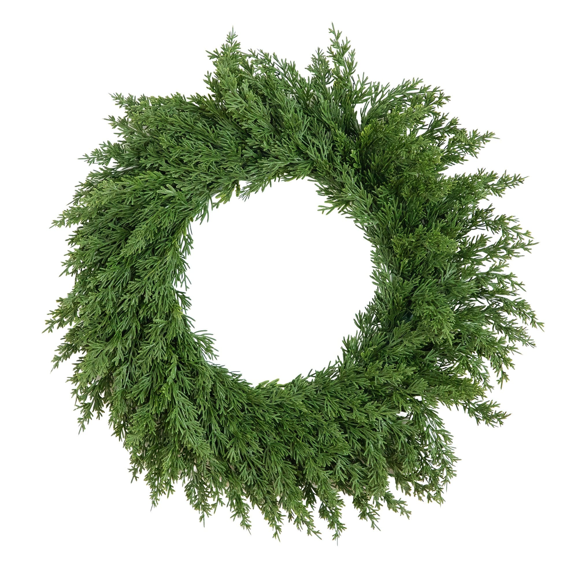 Nearly Natural 18" Artificial Real Touch Cedar Wreath