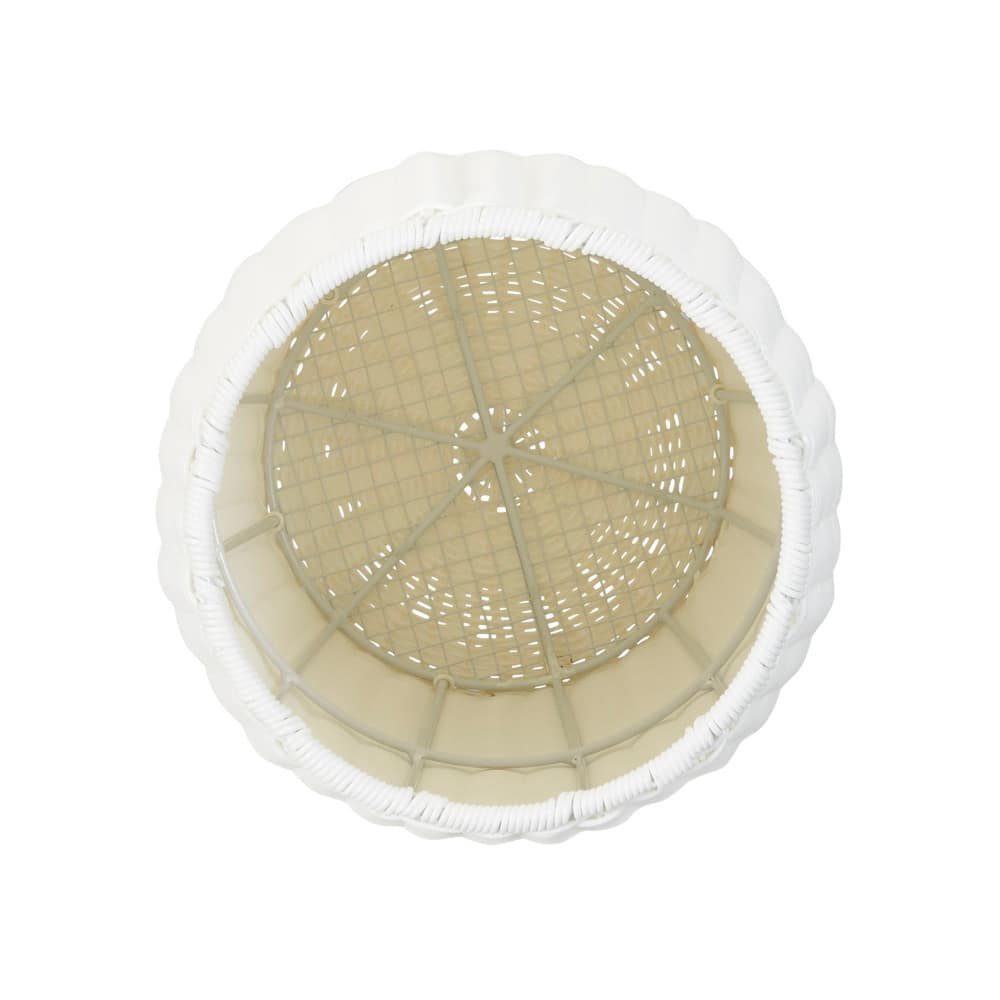 Household Essentials 24.5" White Woven Pedestal