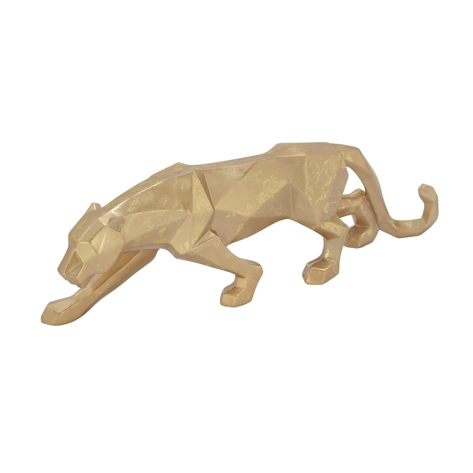 CosmoLiving by Cosmopolitan 18" Gold Leopard Sculpture