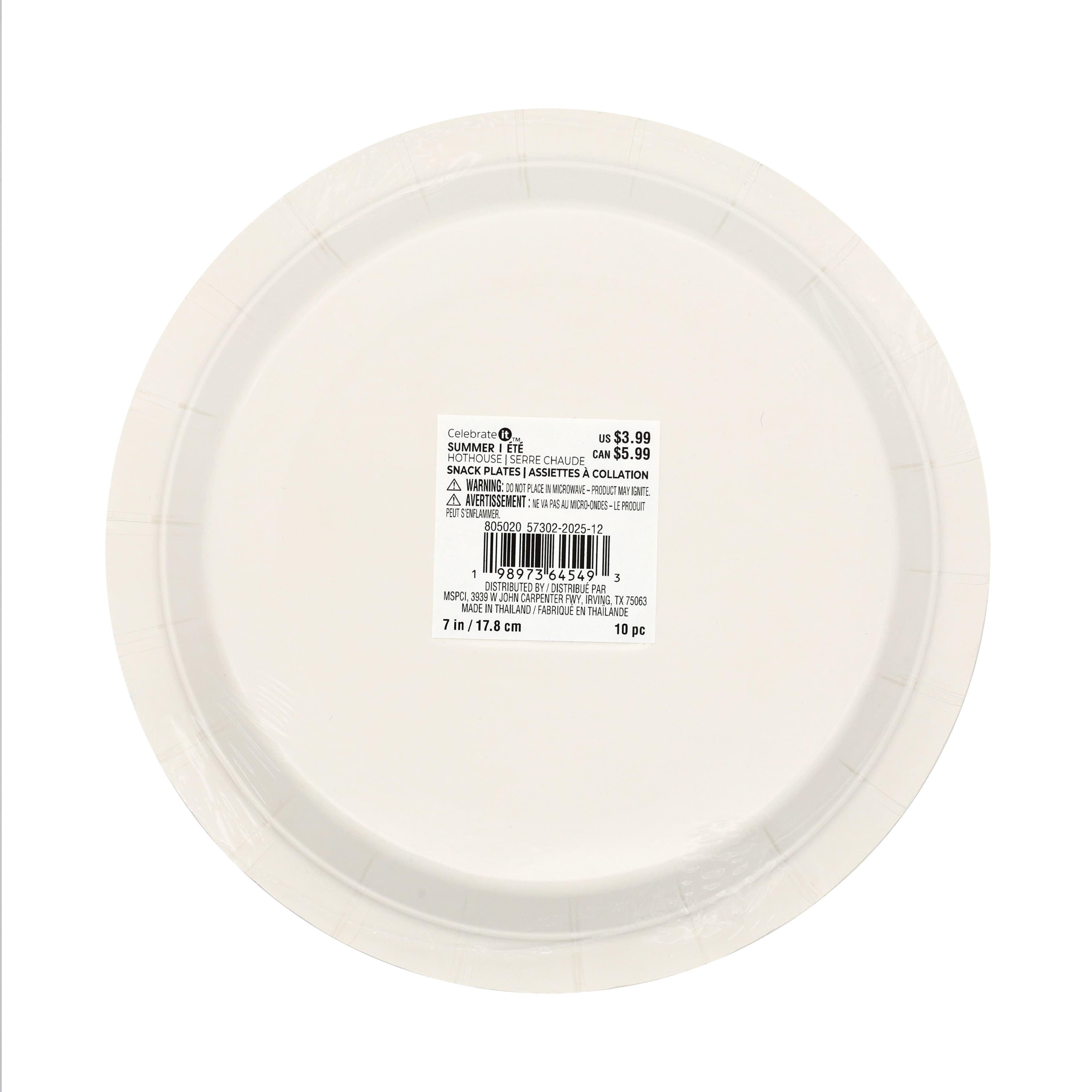 7" Hothouse Pink & Orange Snack Plates, 10ct. by Celebrate It™