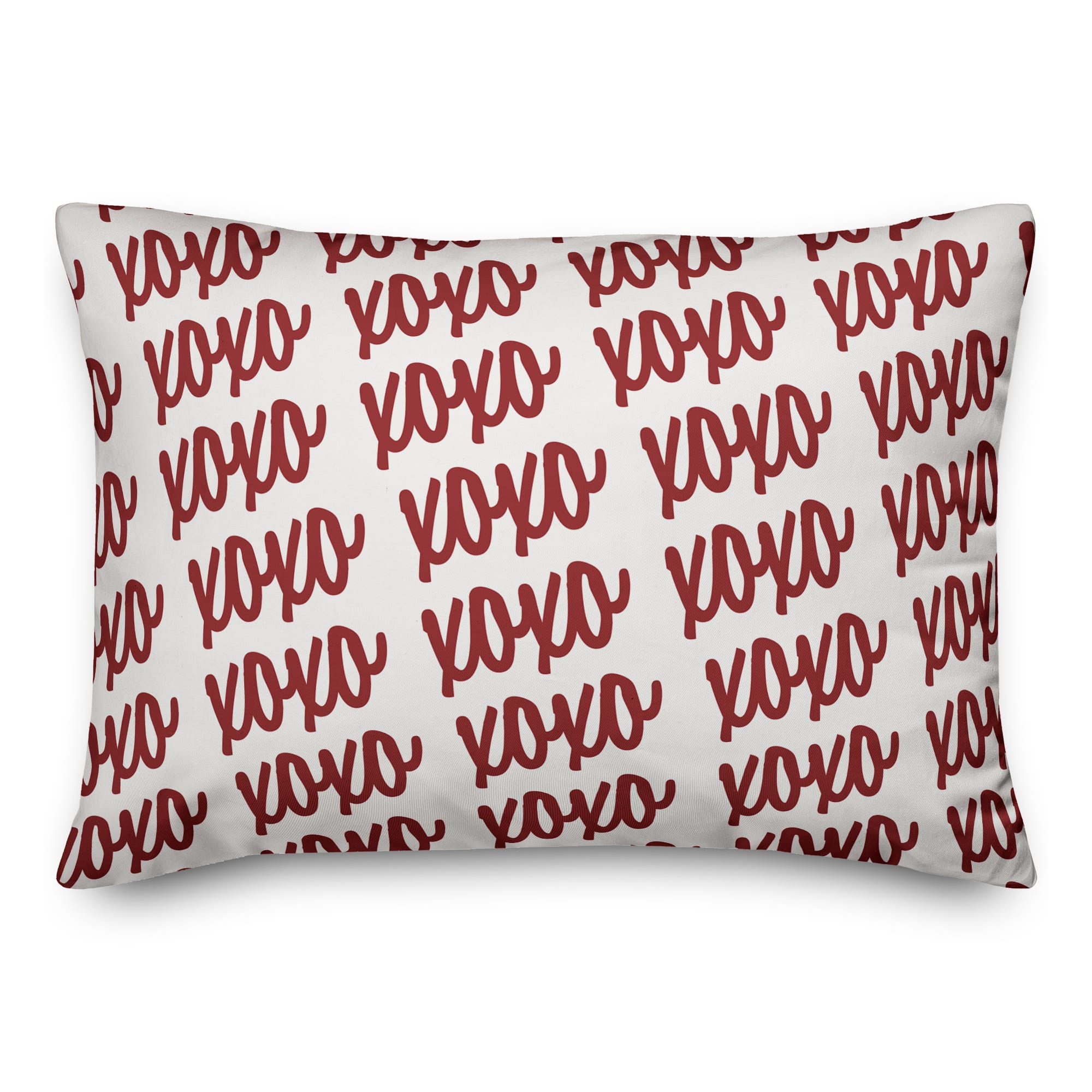 XOXO Script Red Throw Pillow