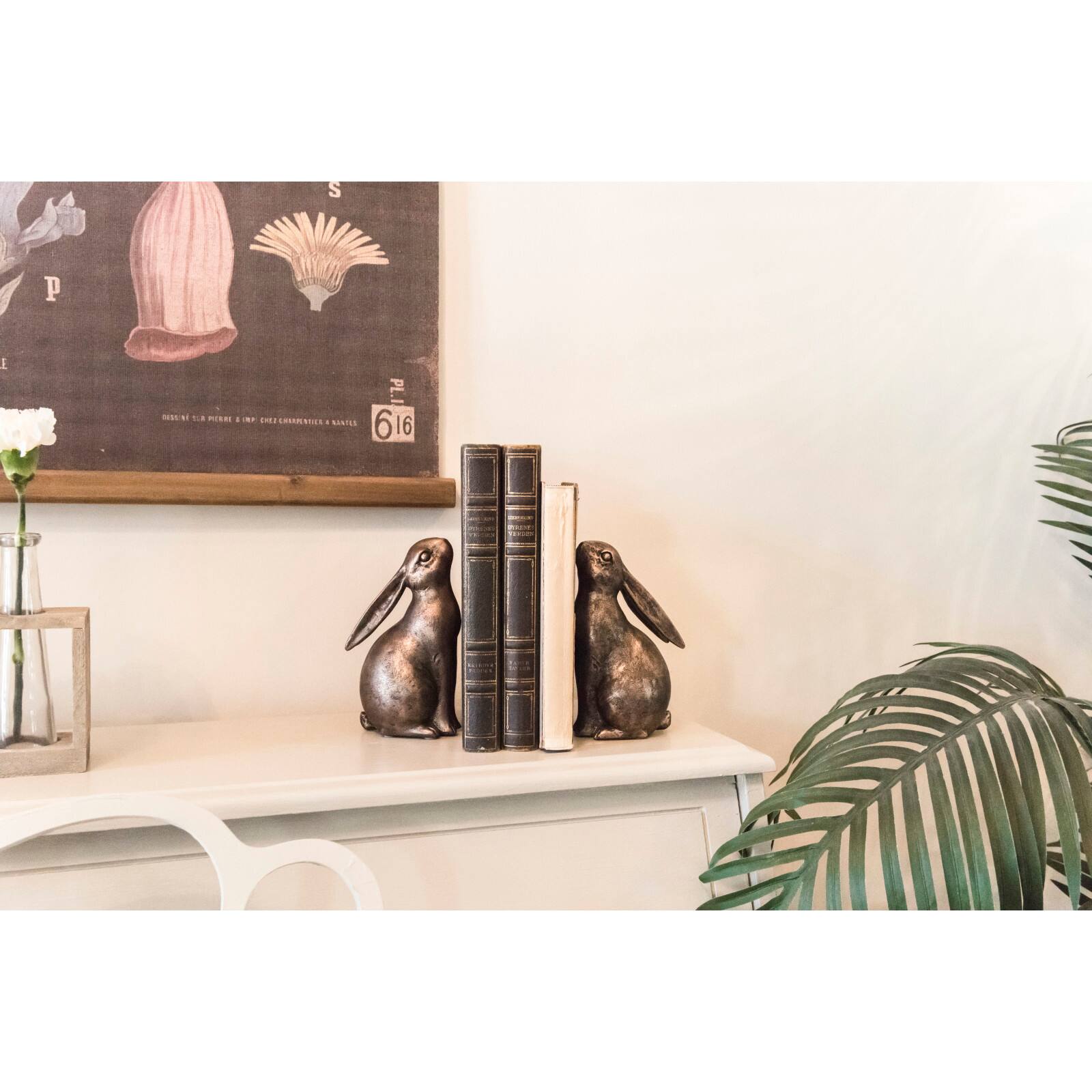 Hello Honey® Bronze Bunny Bookends Set