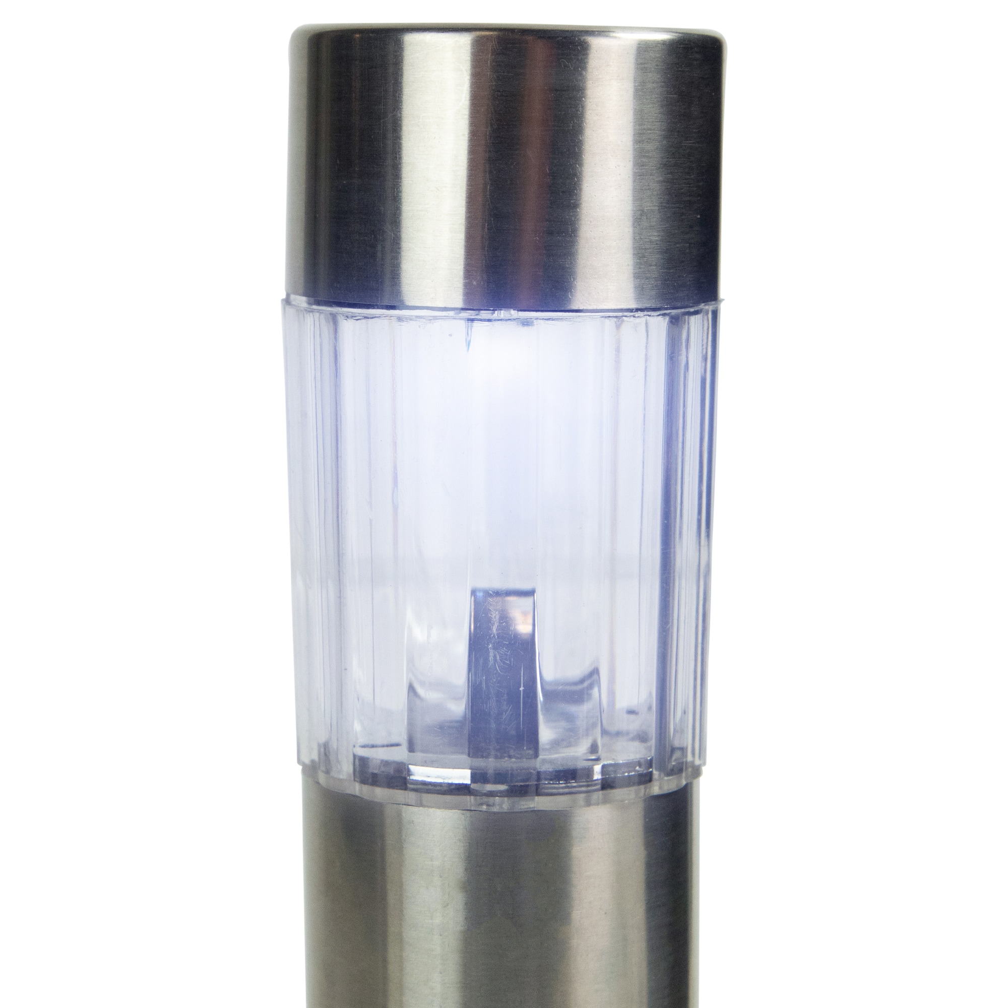 10" Silver Solar Powered LED Pathway Markers, 6ct.
