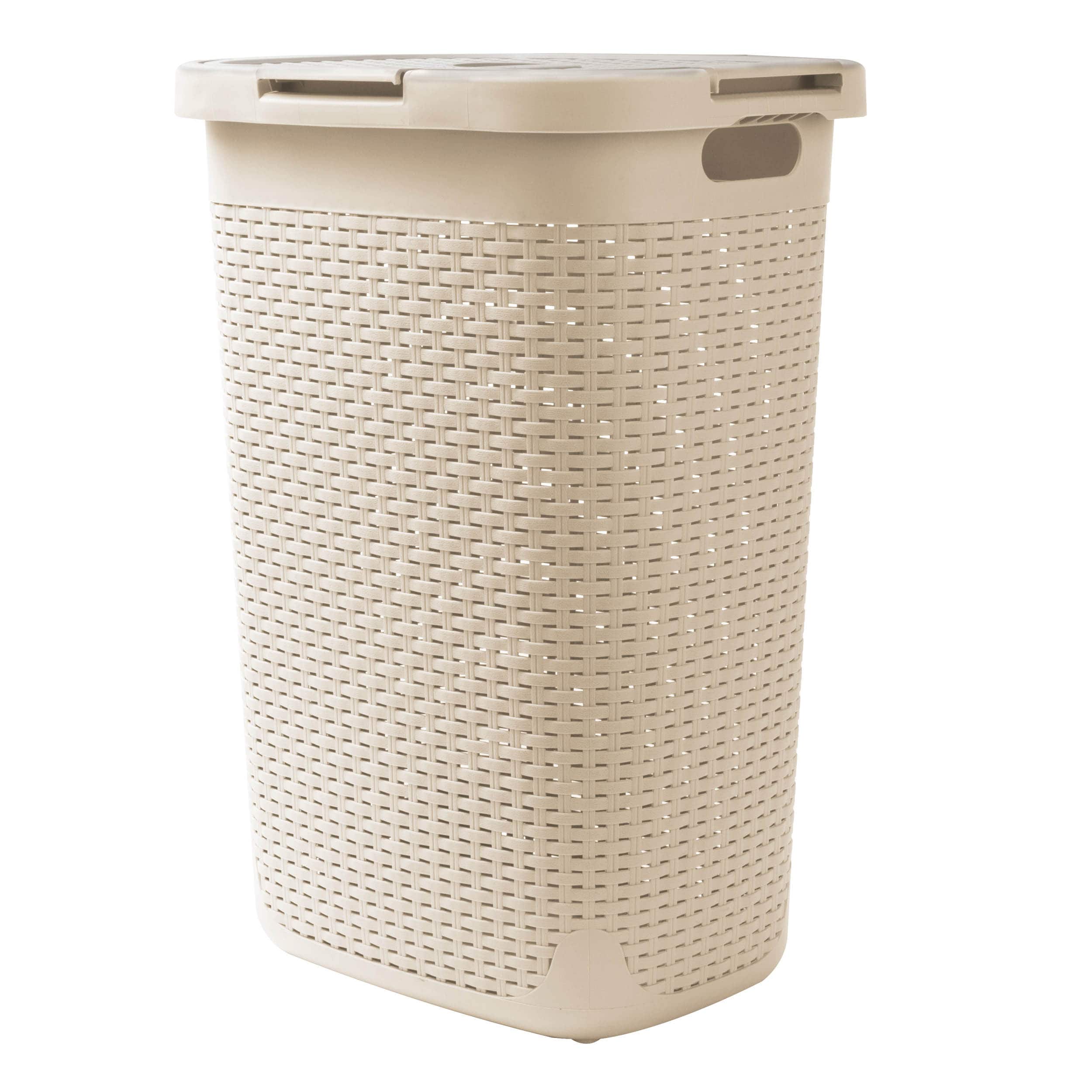 Mind Reader 60L Hamper Laundry Basket with Cutout Handles