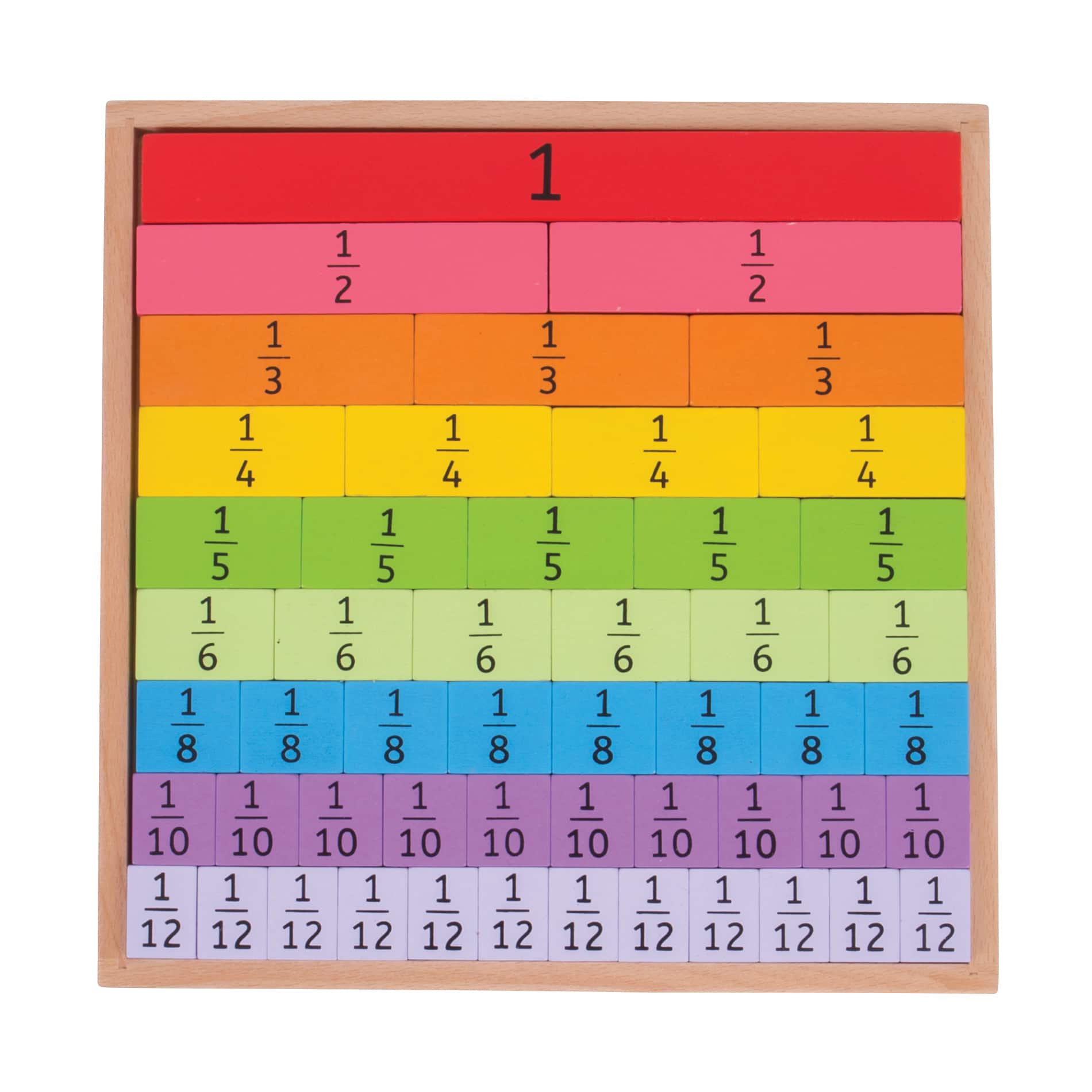 Bigjigs® Wooden Fractions Tray