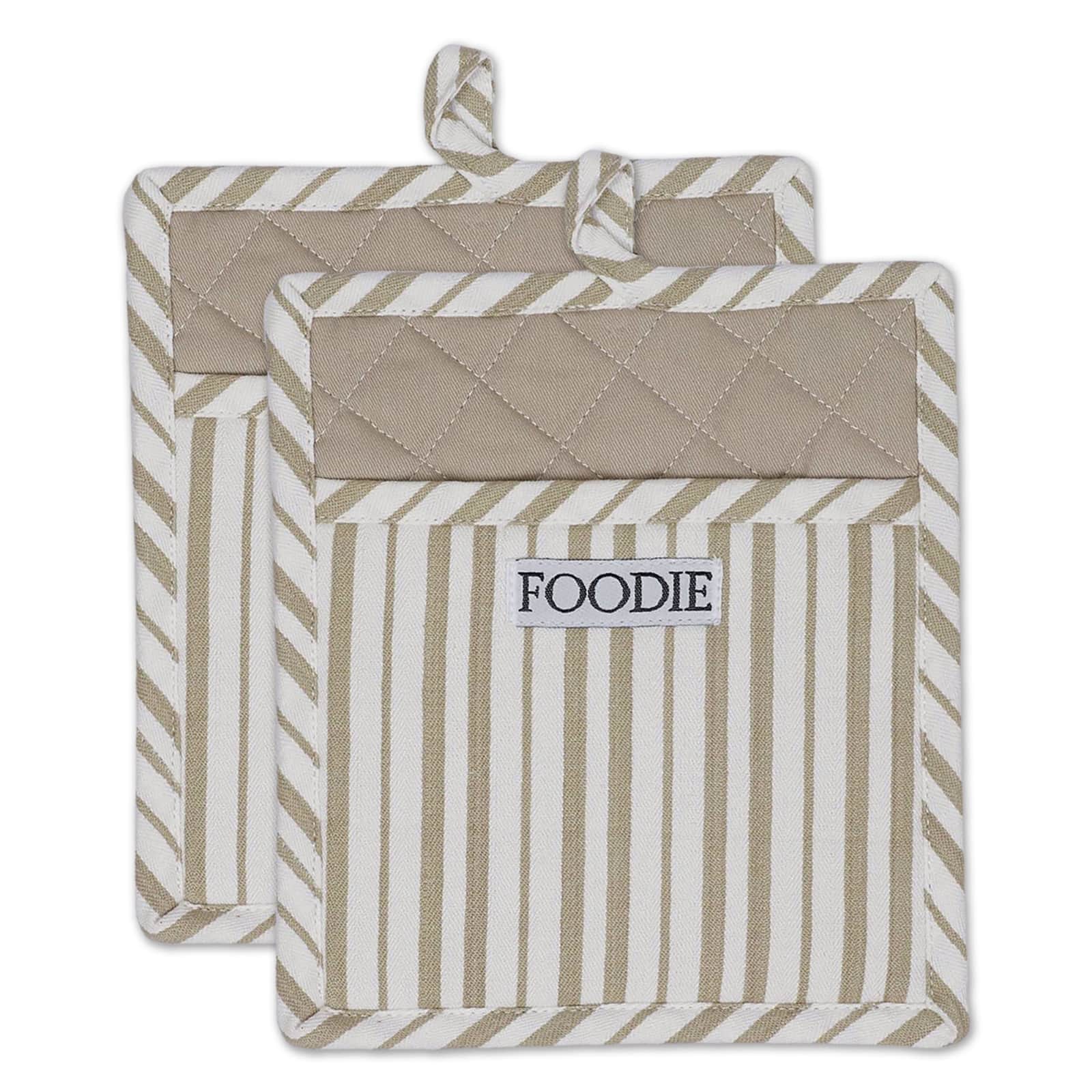Mushroom Foodie Gourmet Chef Potholder Set
